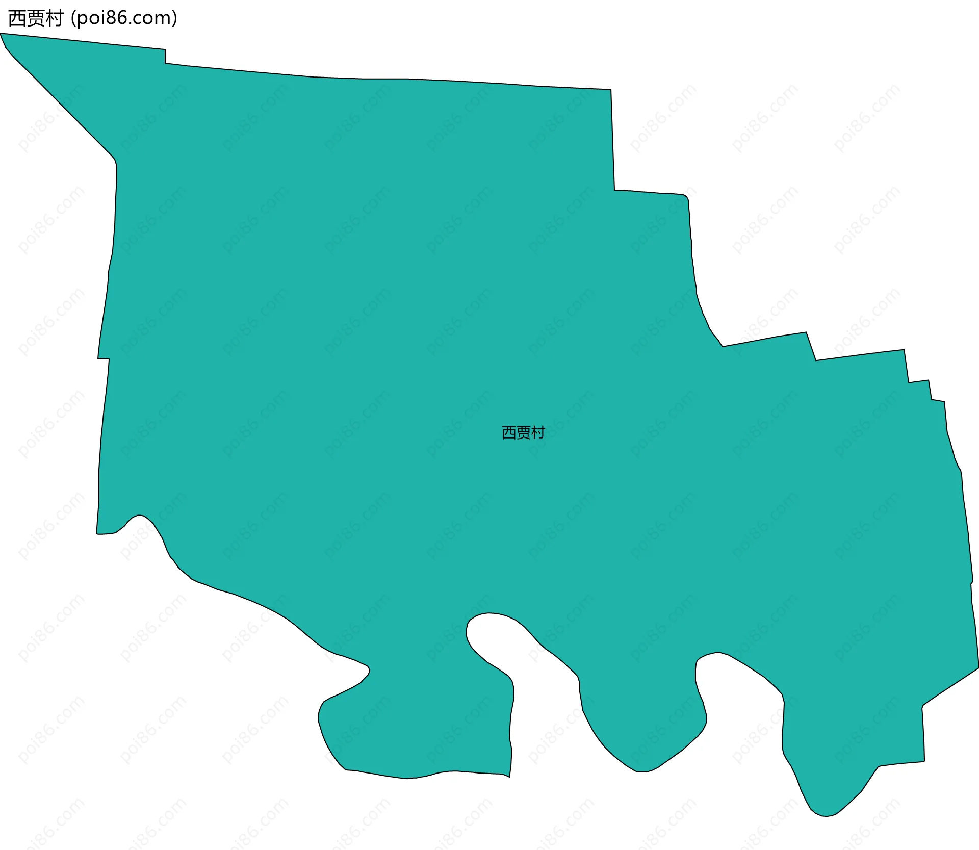 西贾村边界地图