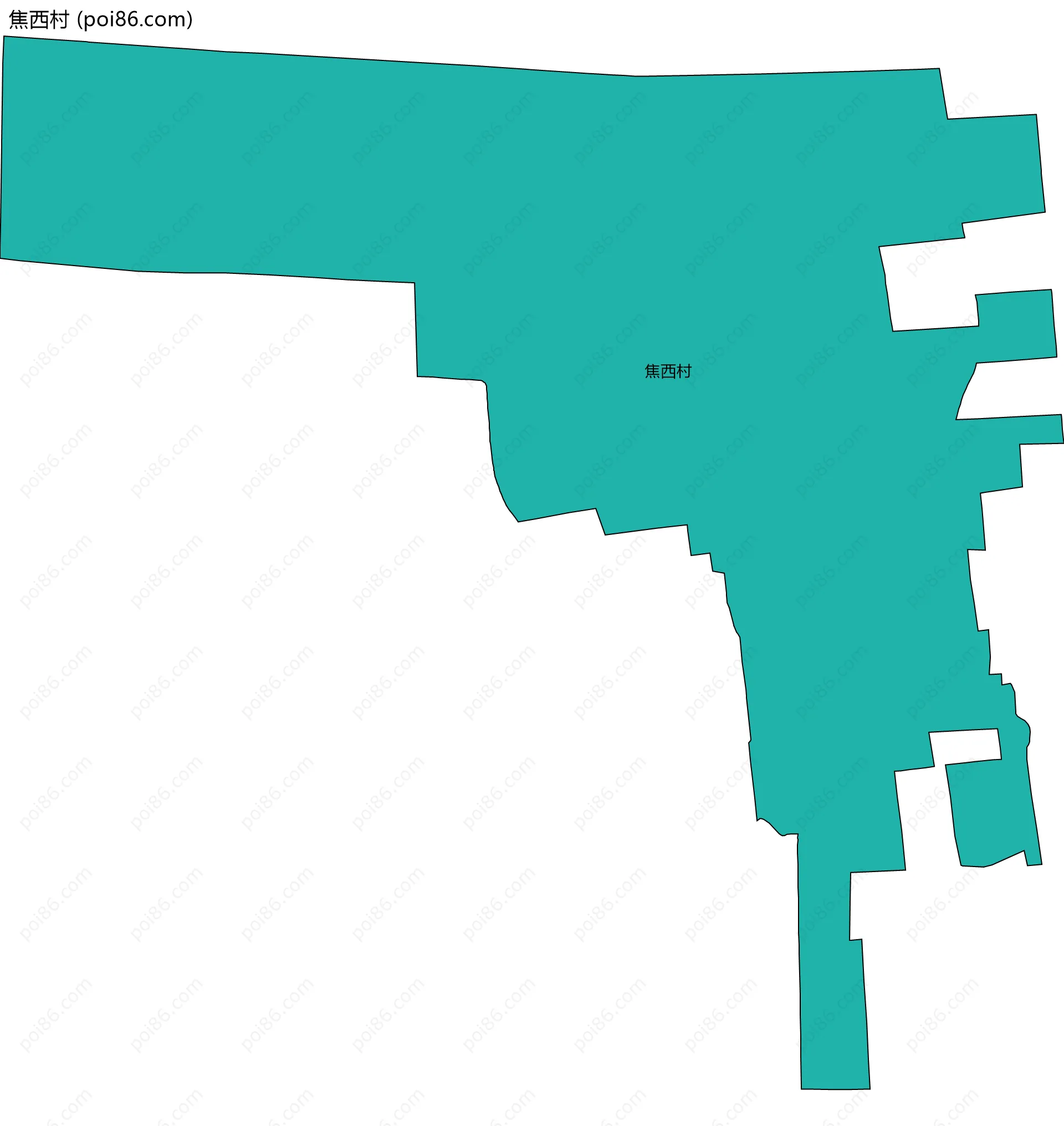 焦西村边界地图