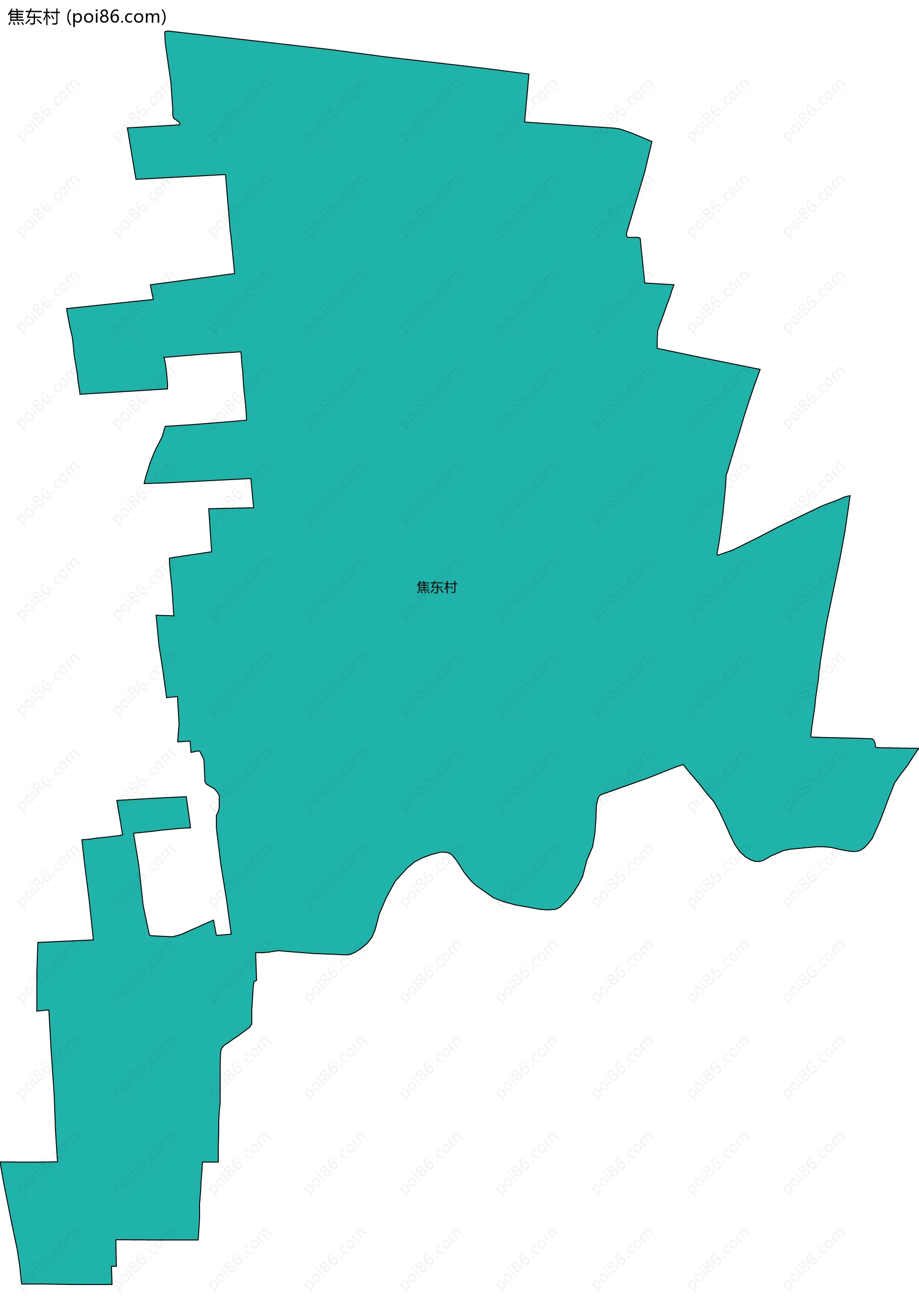 焦东村边界地图