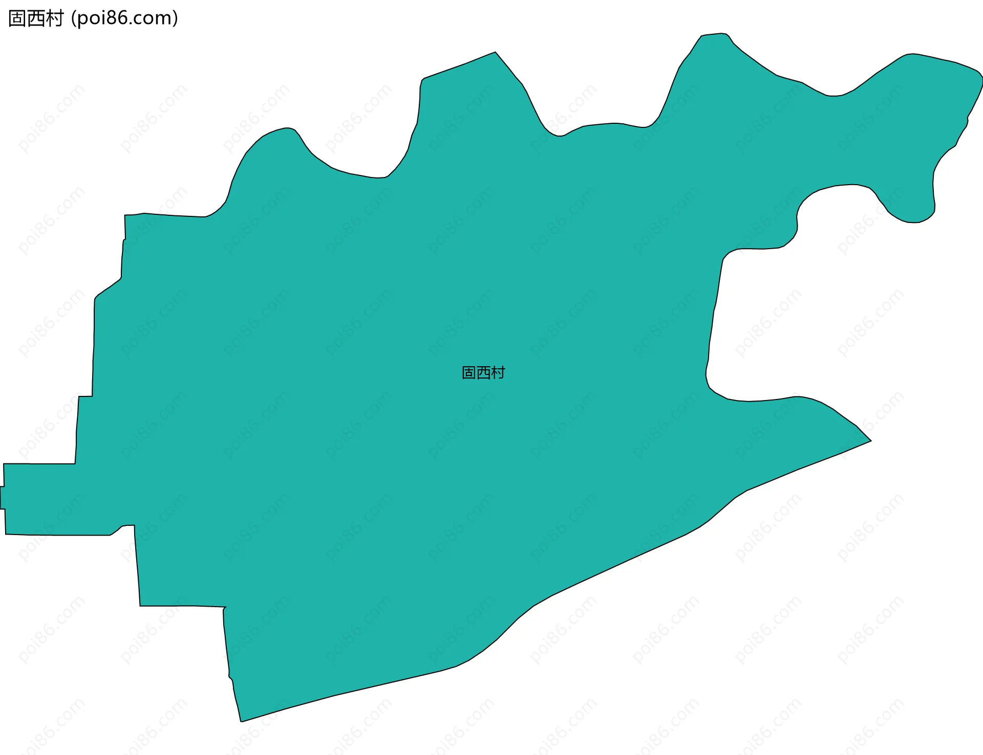 固西村边界地图
