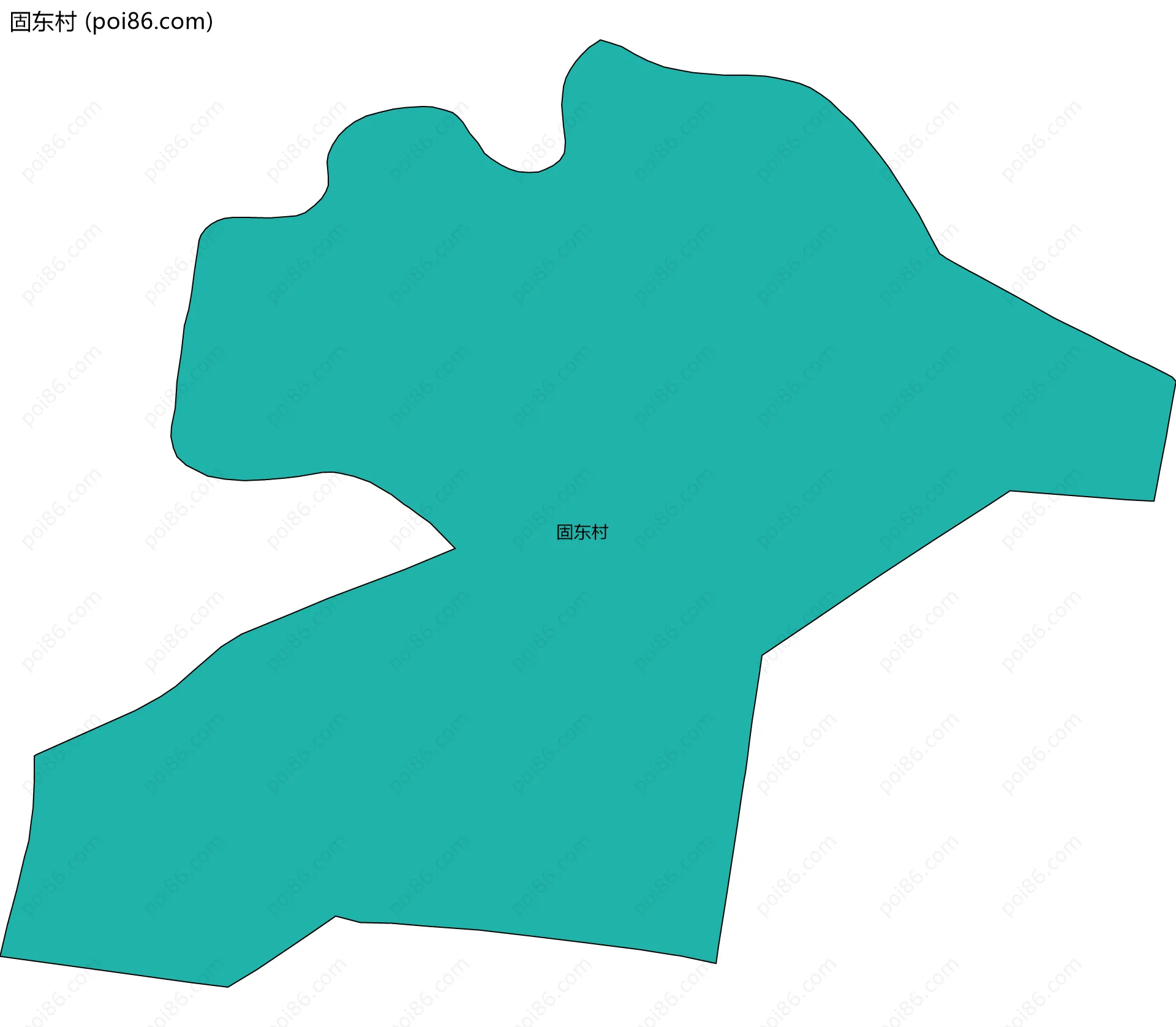 固东村边界地图