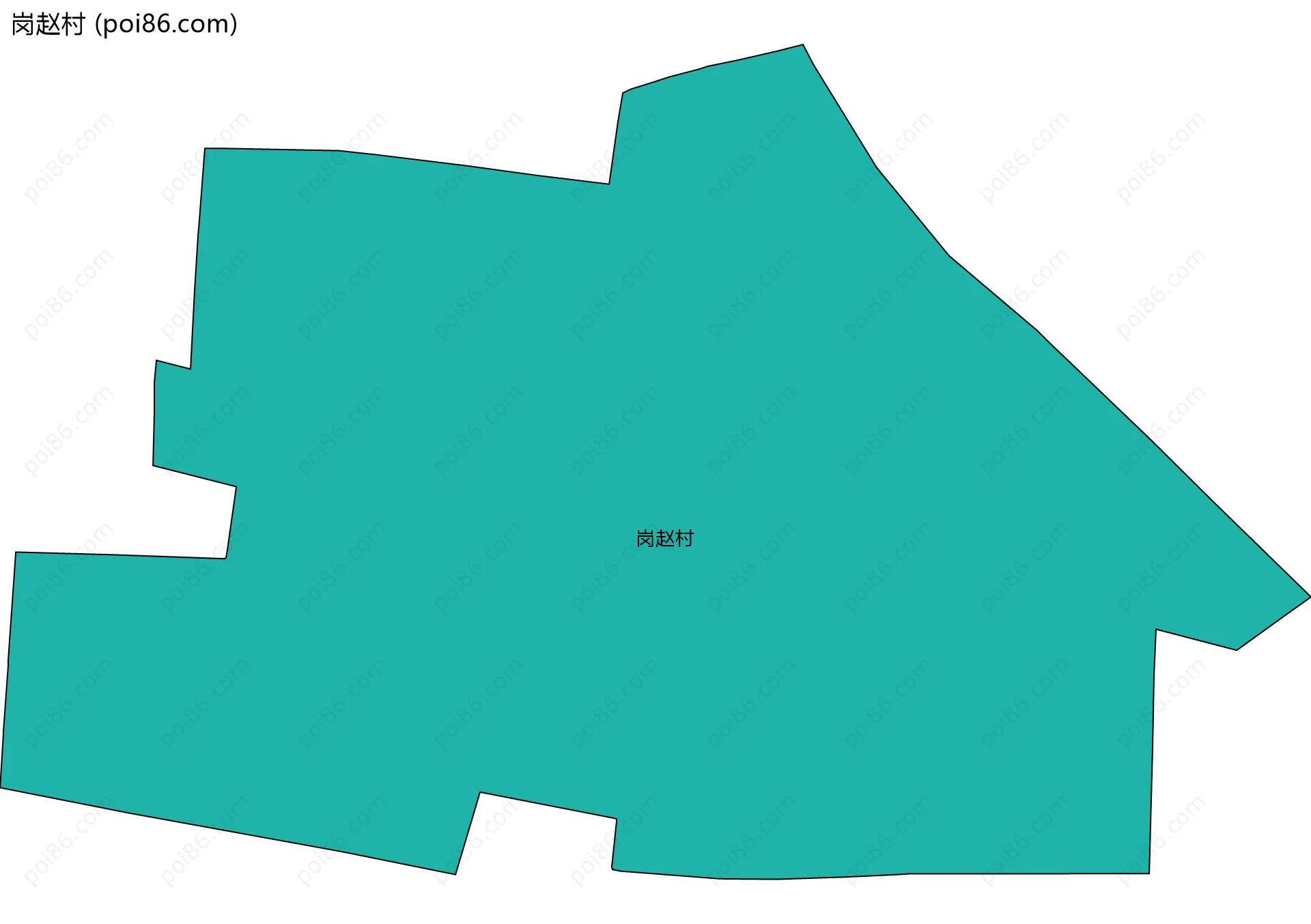 岗赵村边界地图
