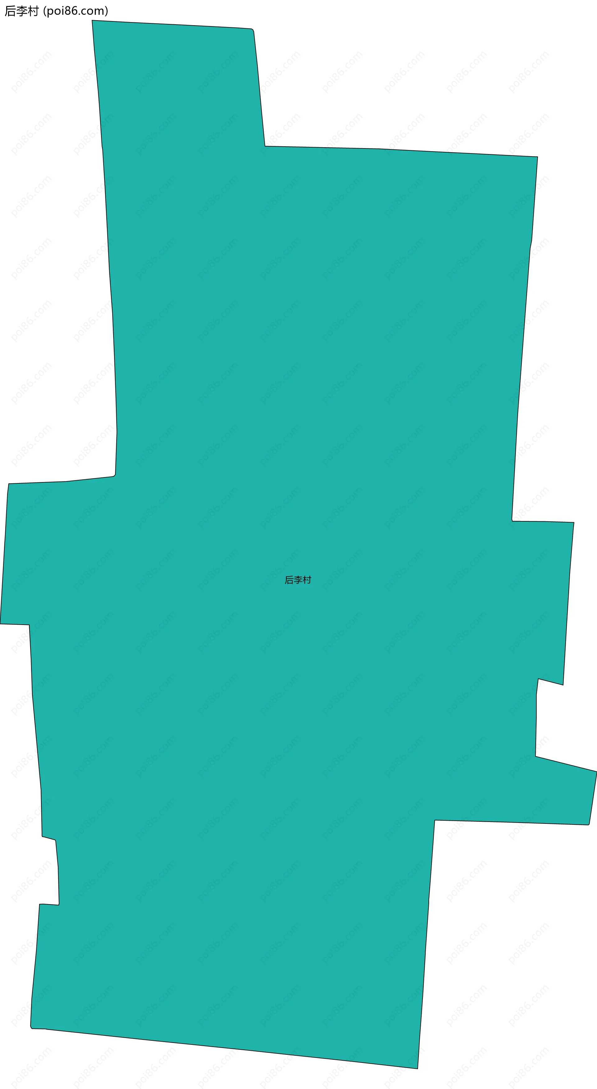 后李村边界地图