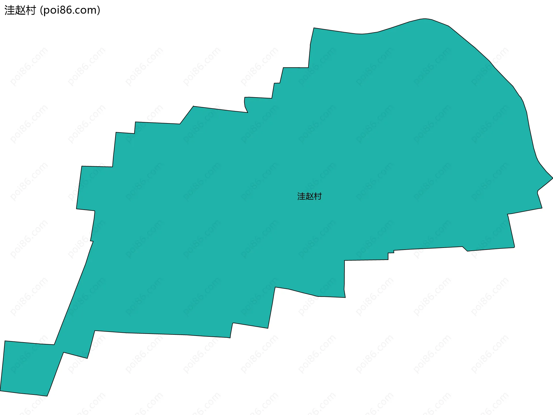 洼赵村边界地图