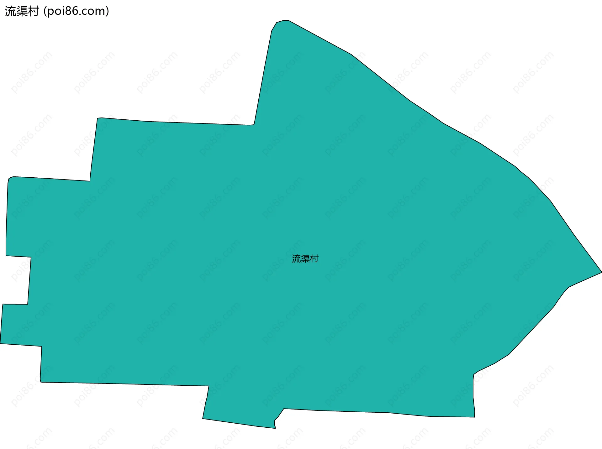 流渠村边界地图