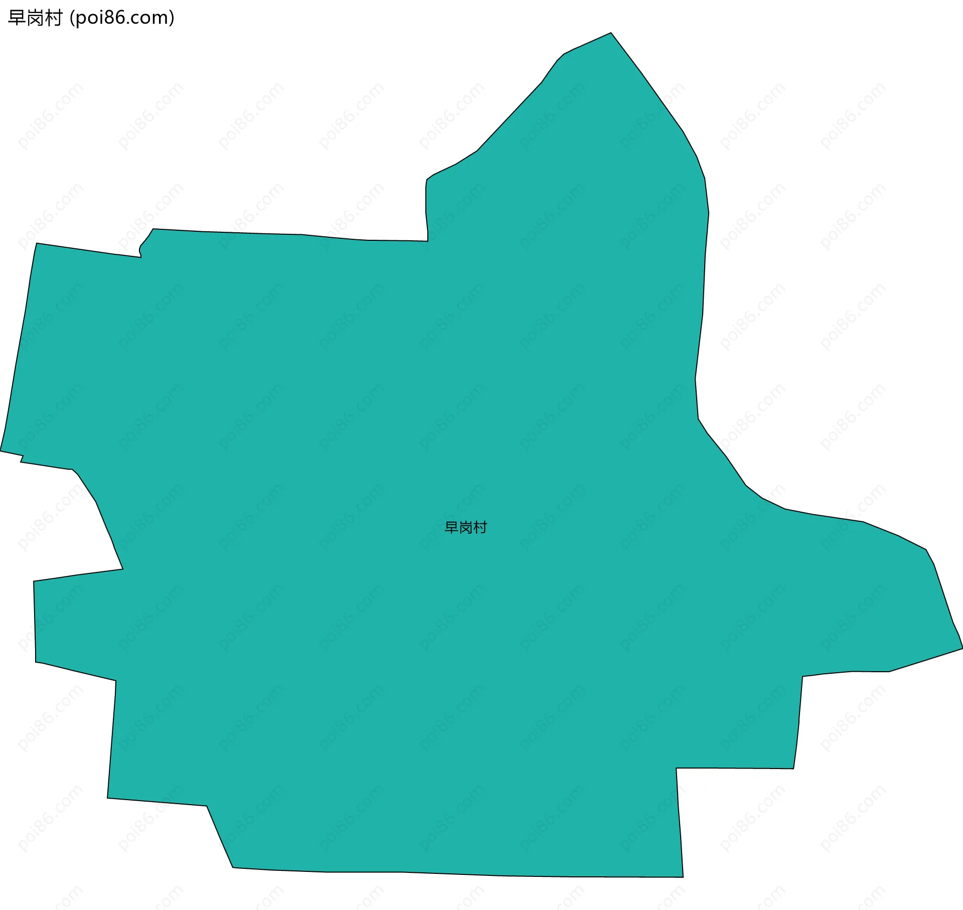 早岗村边界地图