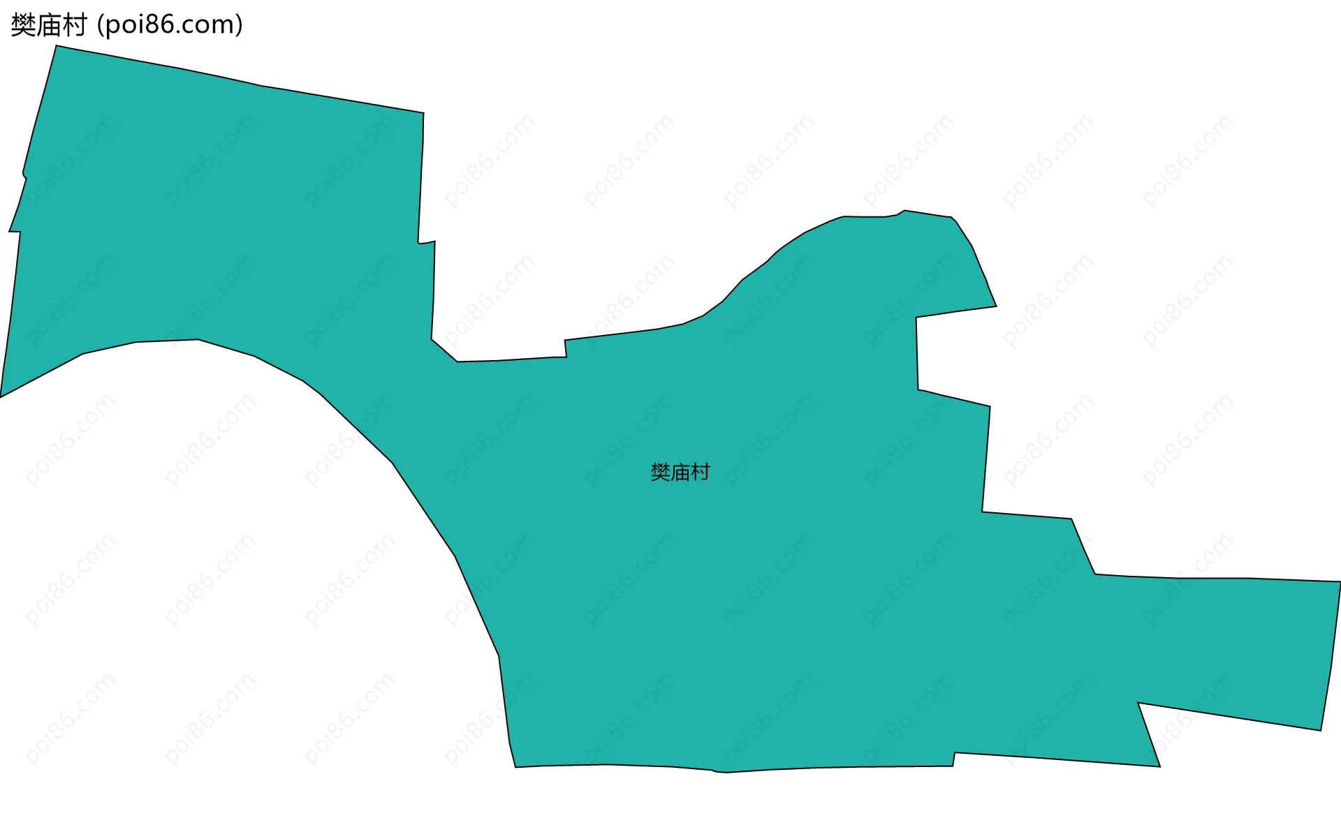 樊庙村边界地图