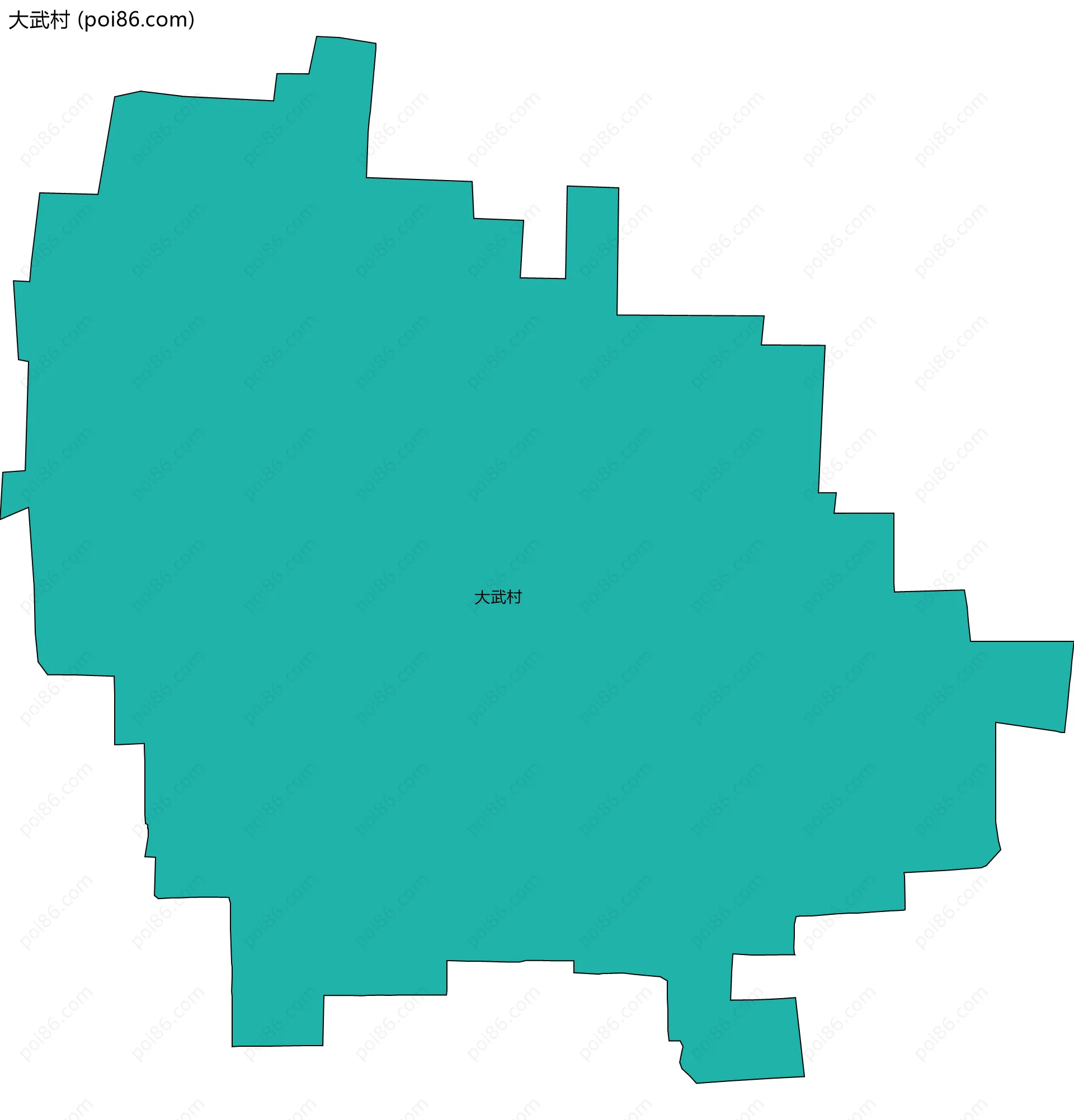 大武村边界地图