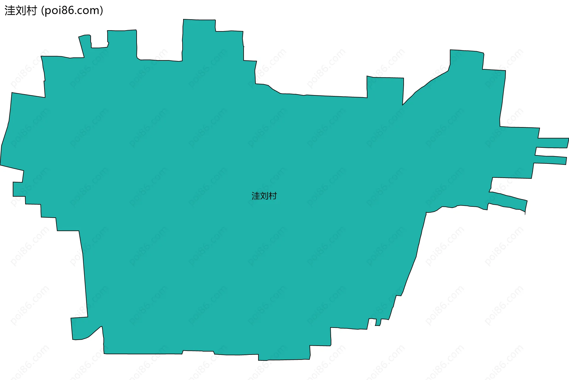 洼刘村边界地图