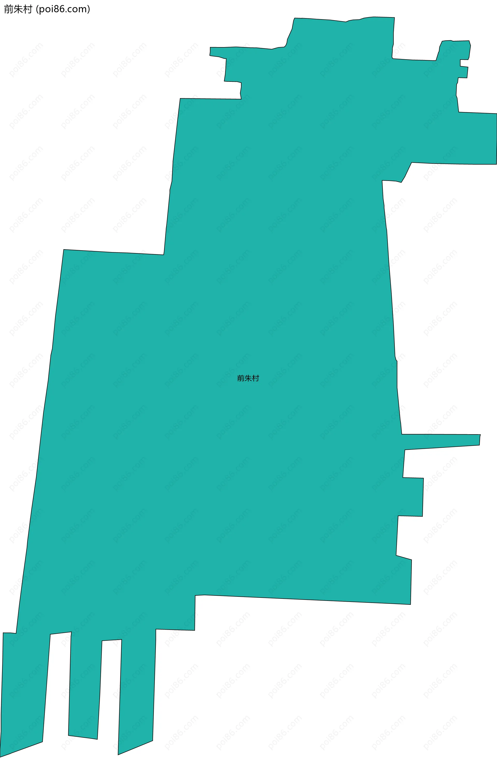 前朱村边界地图