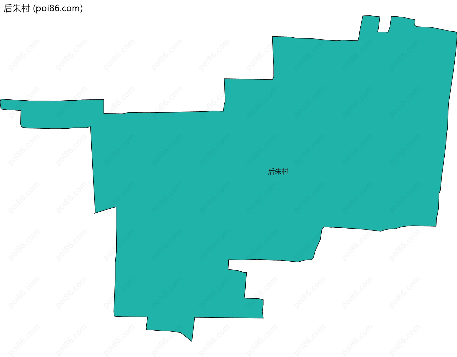 后朱村边界地图