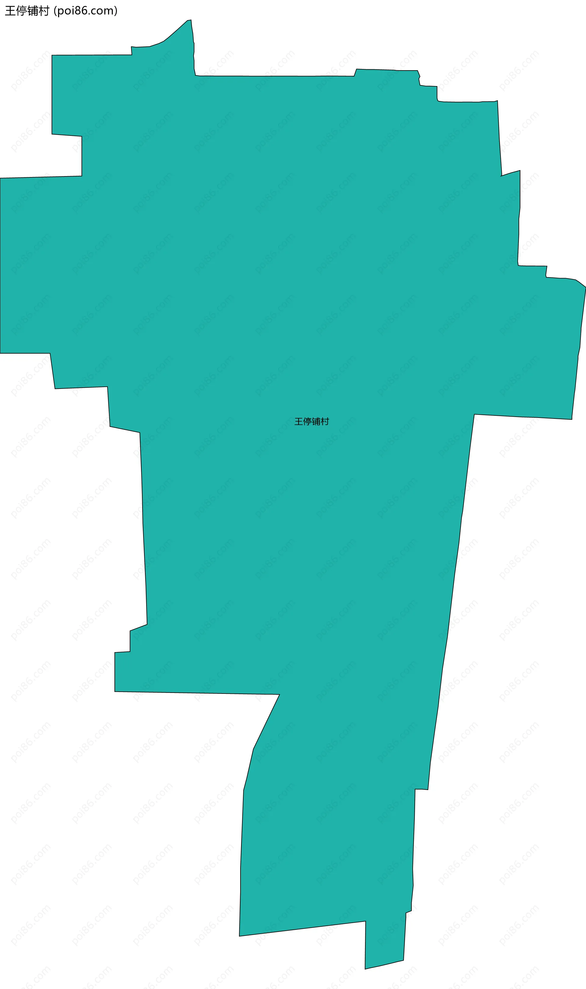 王停铺村边界地图