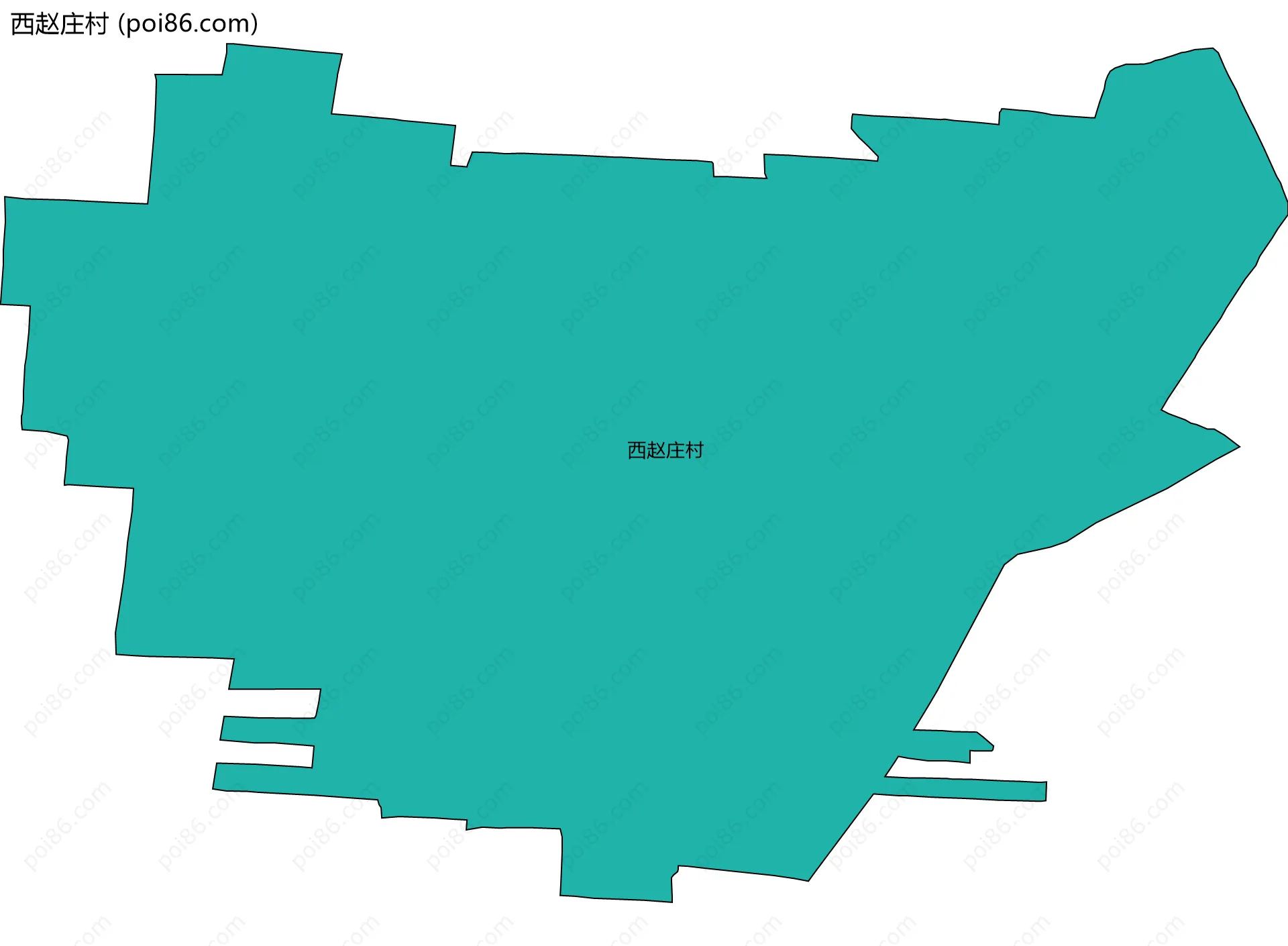 西赵庄村边界地图