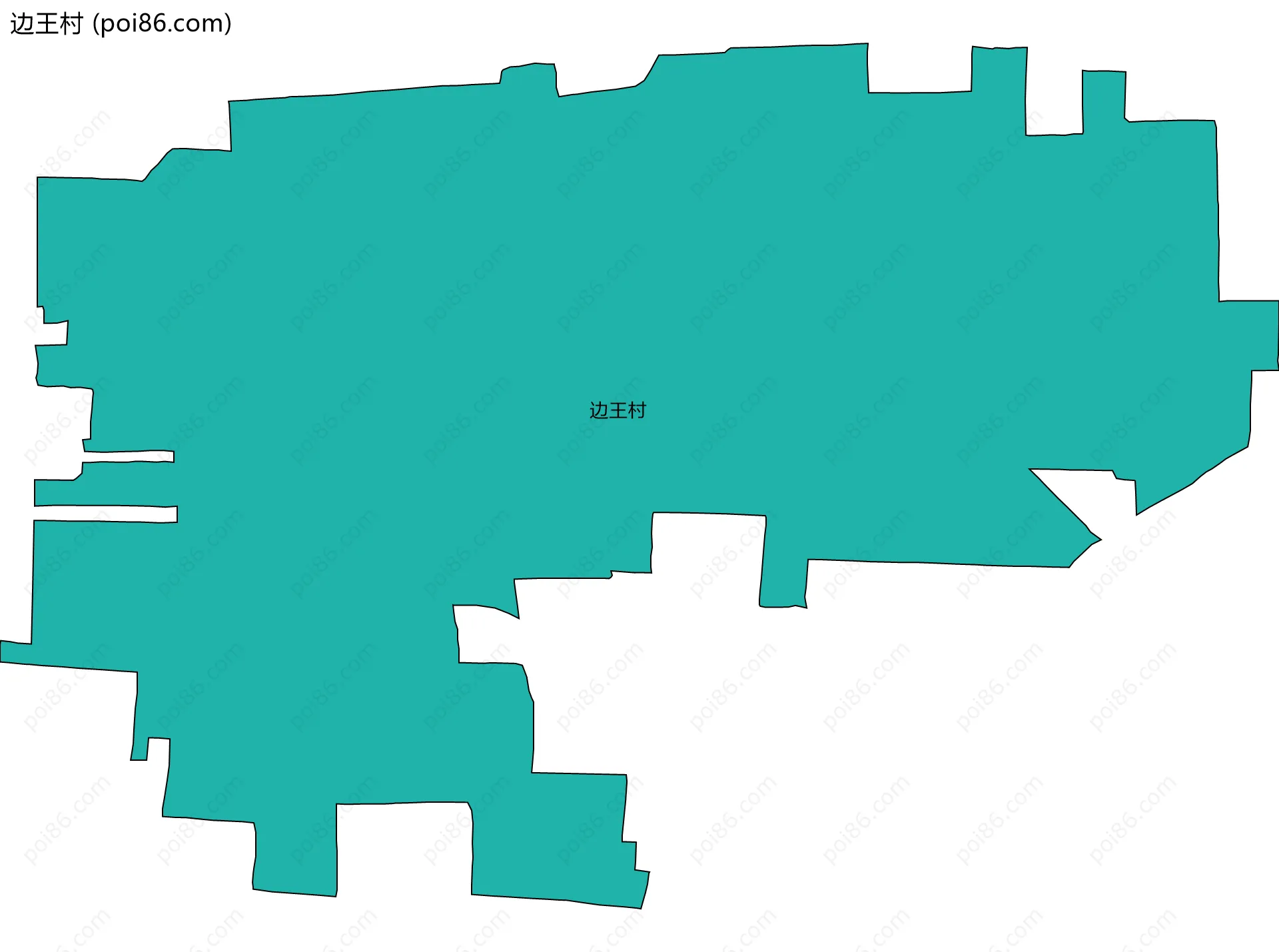 边王村边界地图