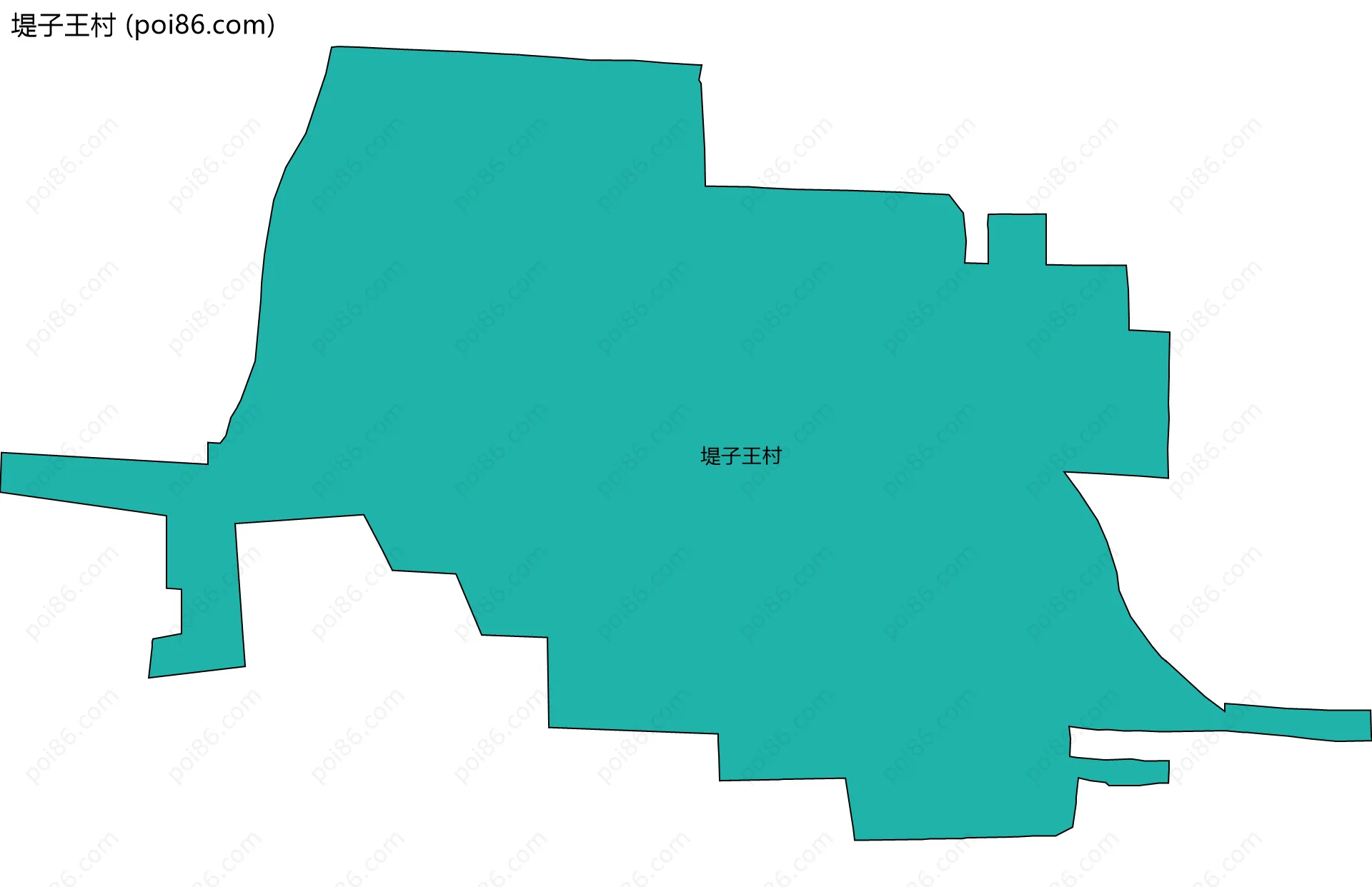 堤子王村边界地图