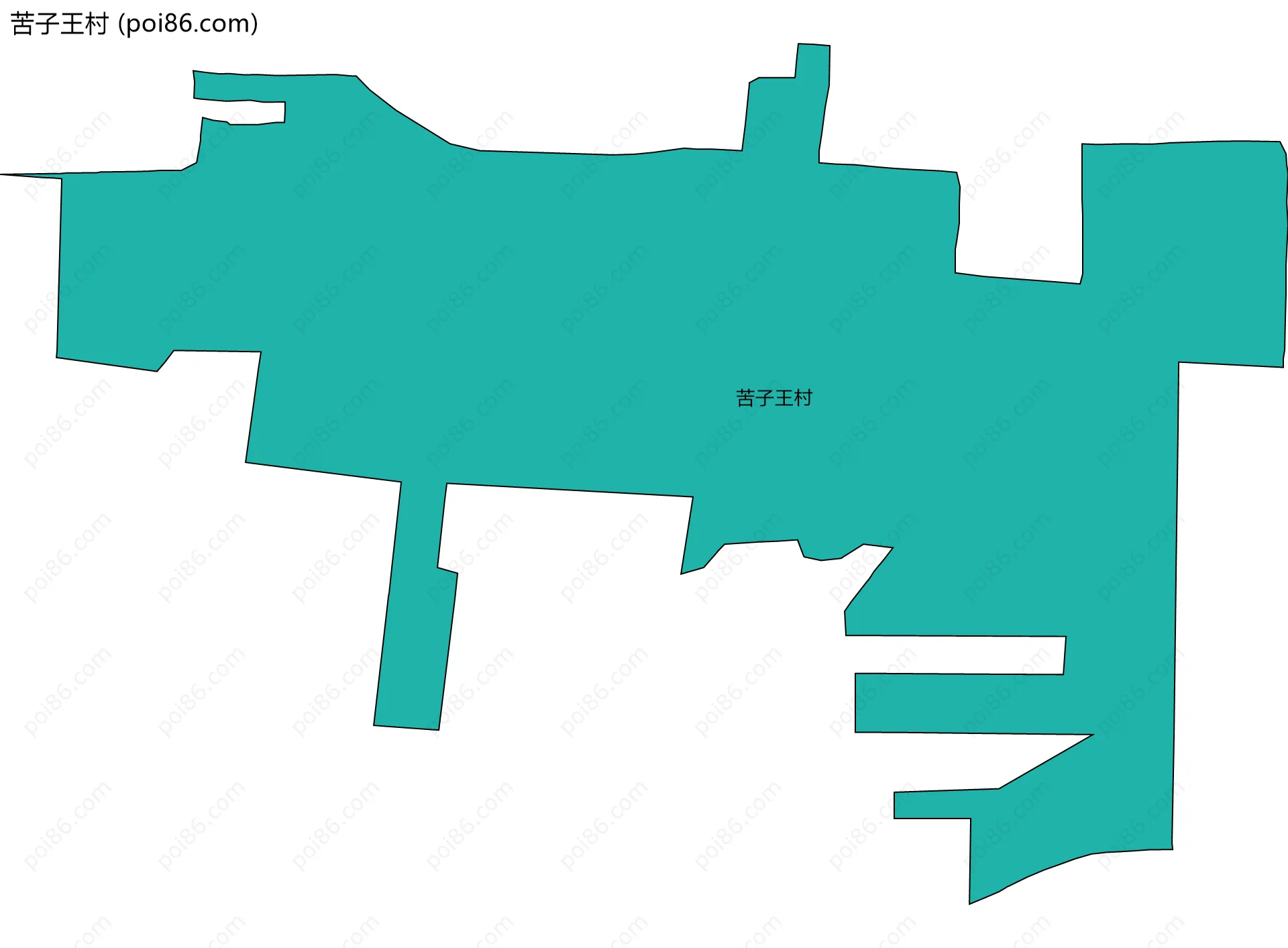 苦子王村边界地图