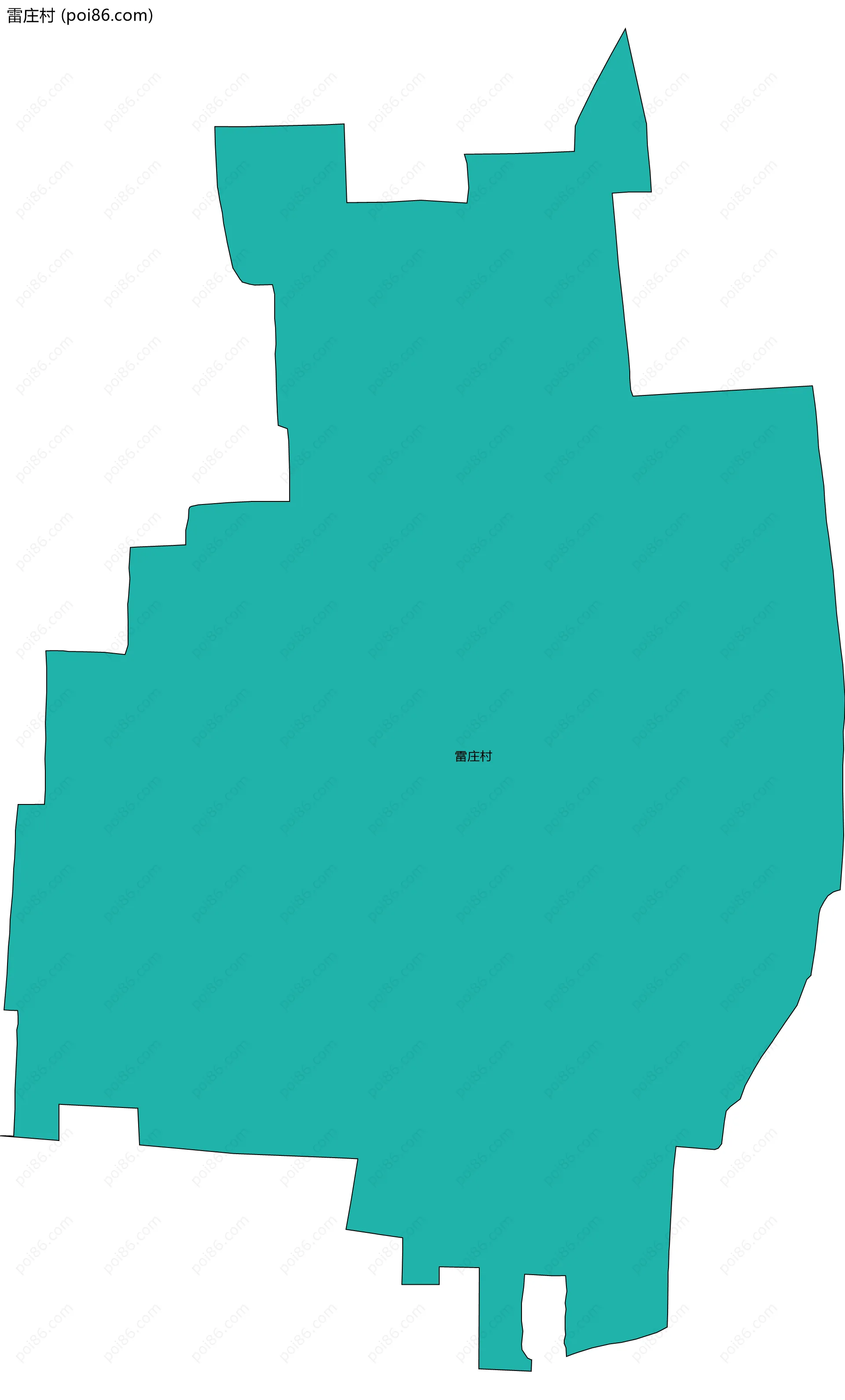 雷庄村边界地图