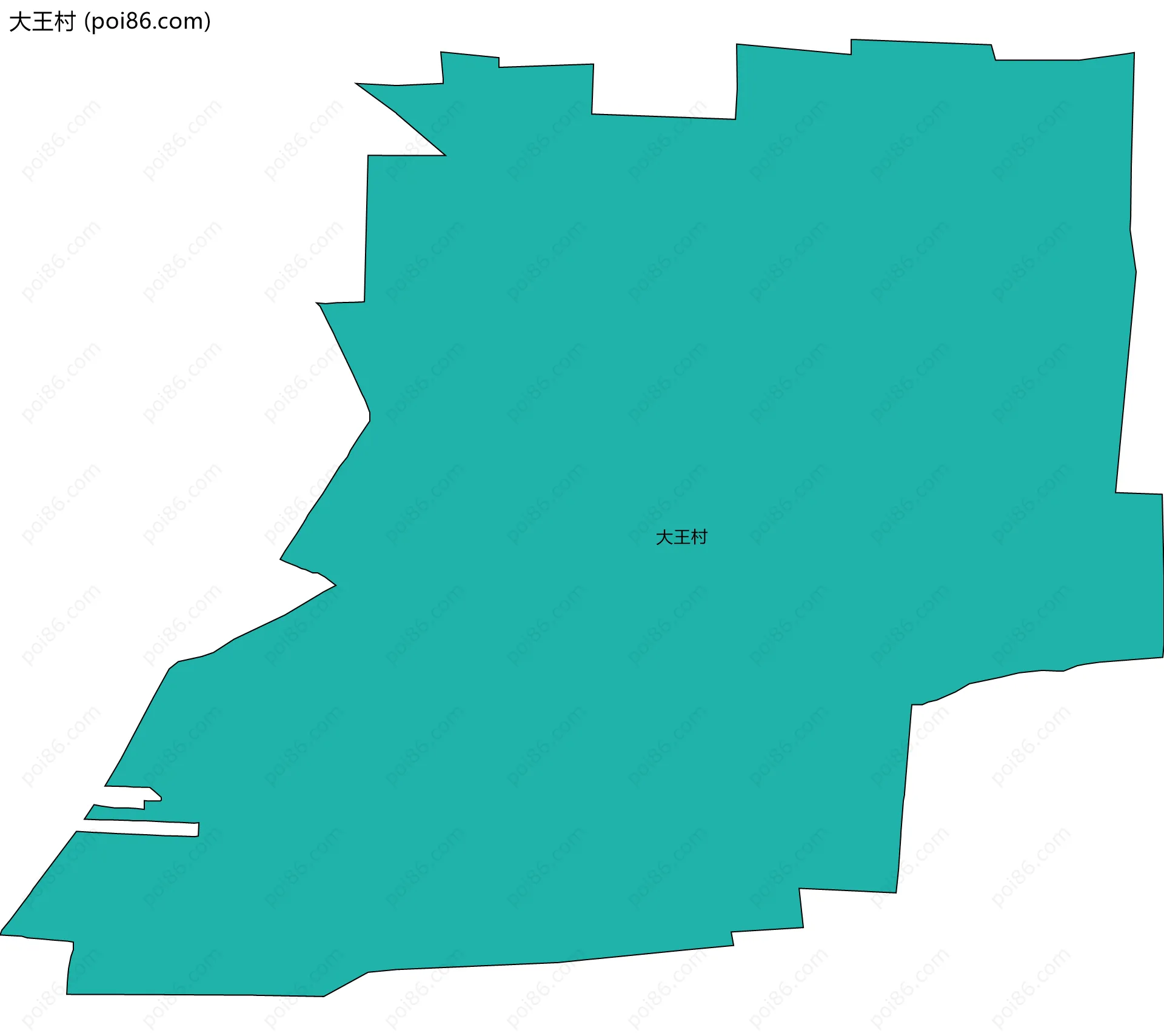 大王村边界地图