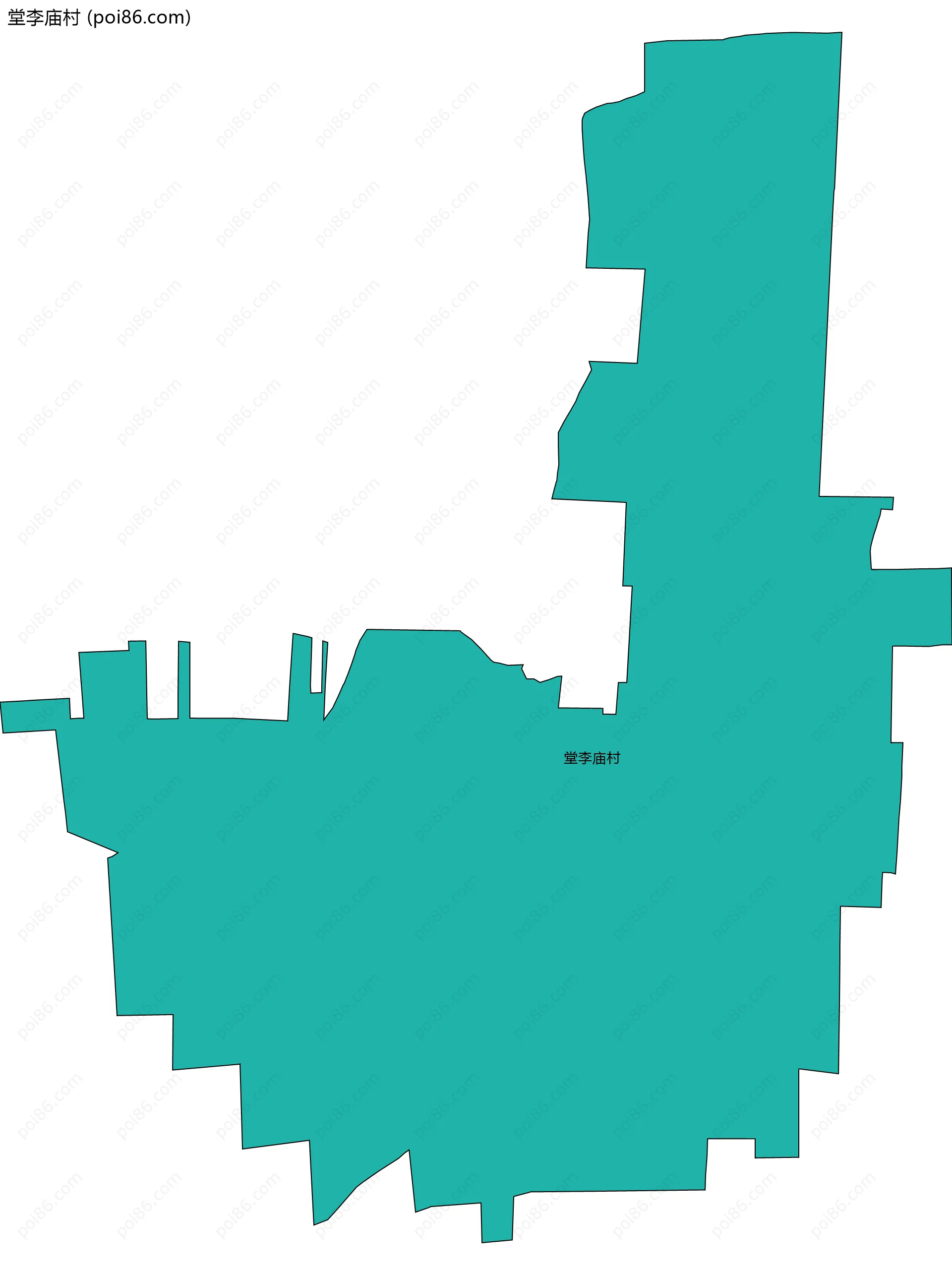 堂李庙村边界地图