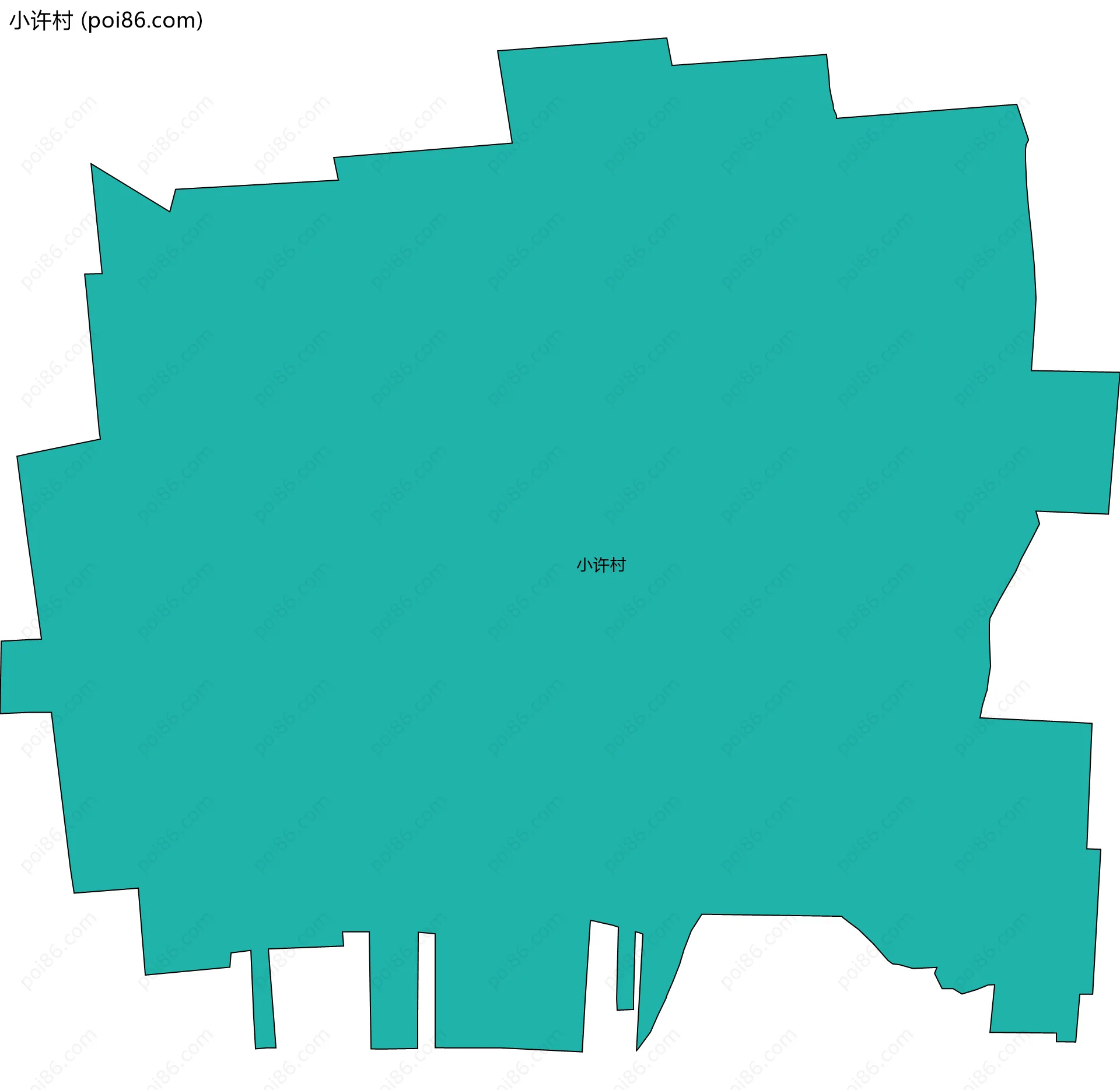 小许村边界地图