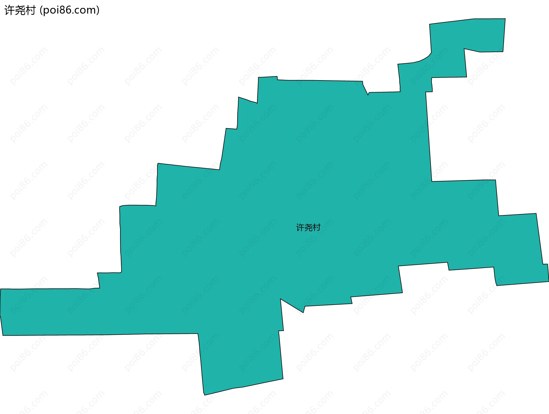 许尧村边界地图