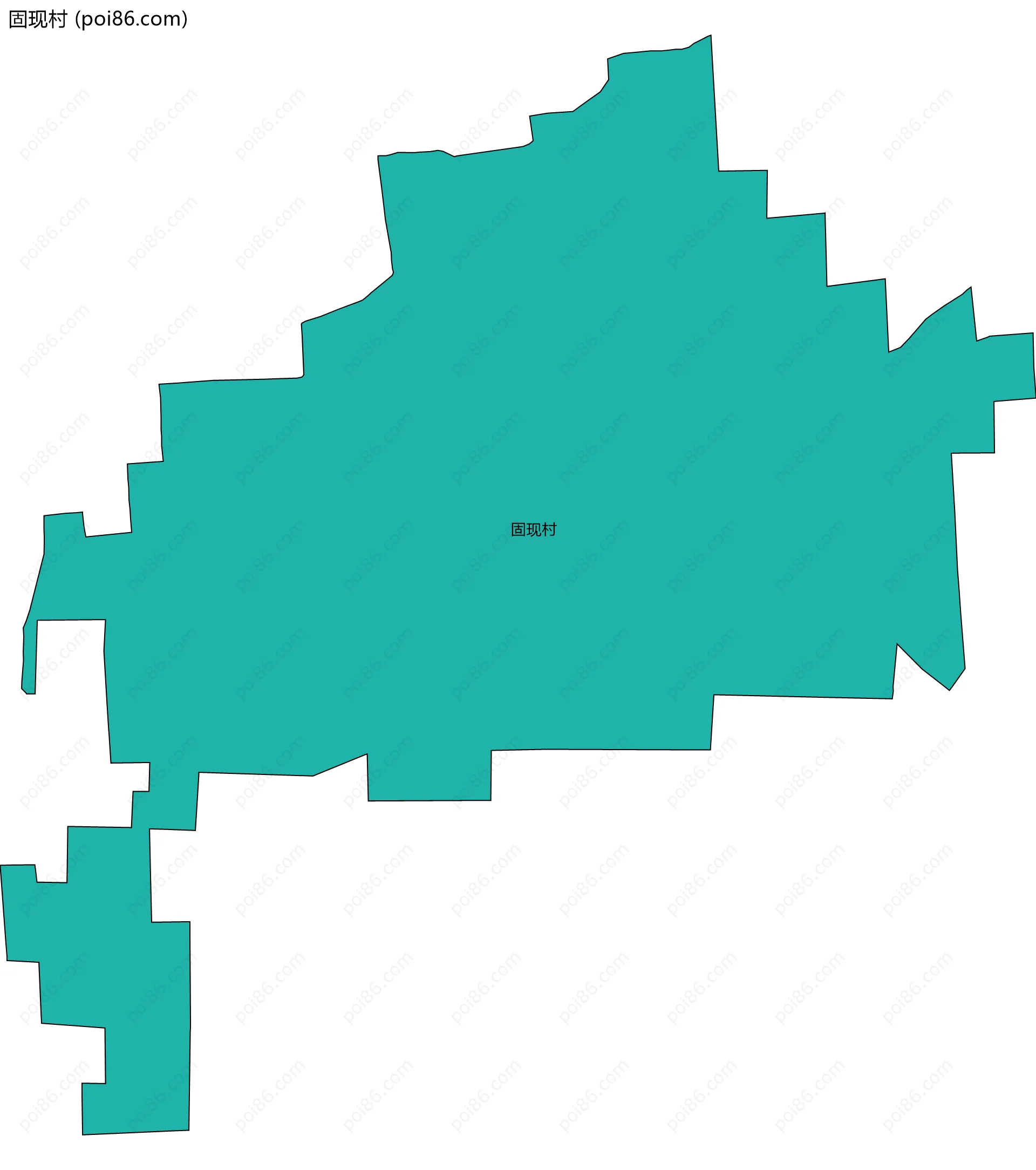 固现村边界地图