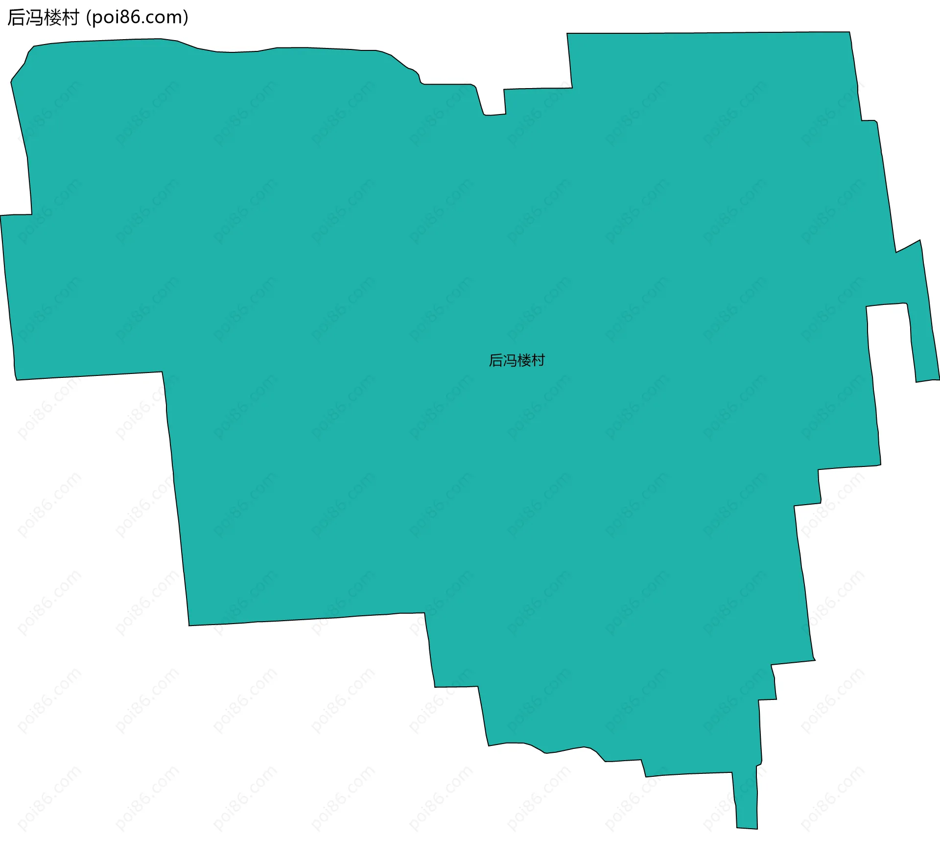 后冯楼村边界地图