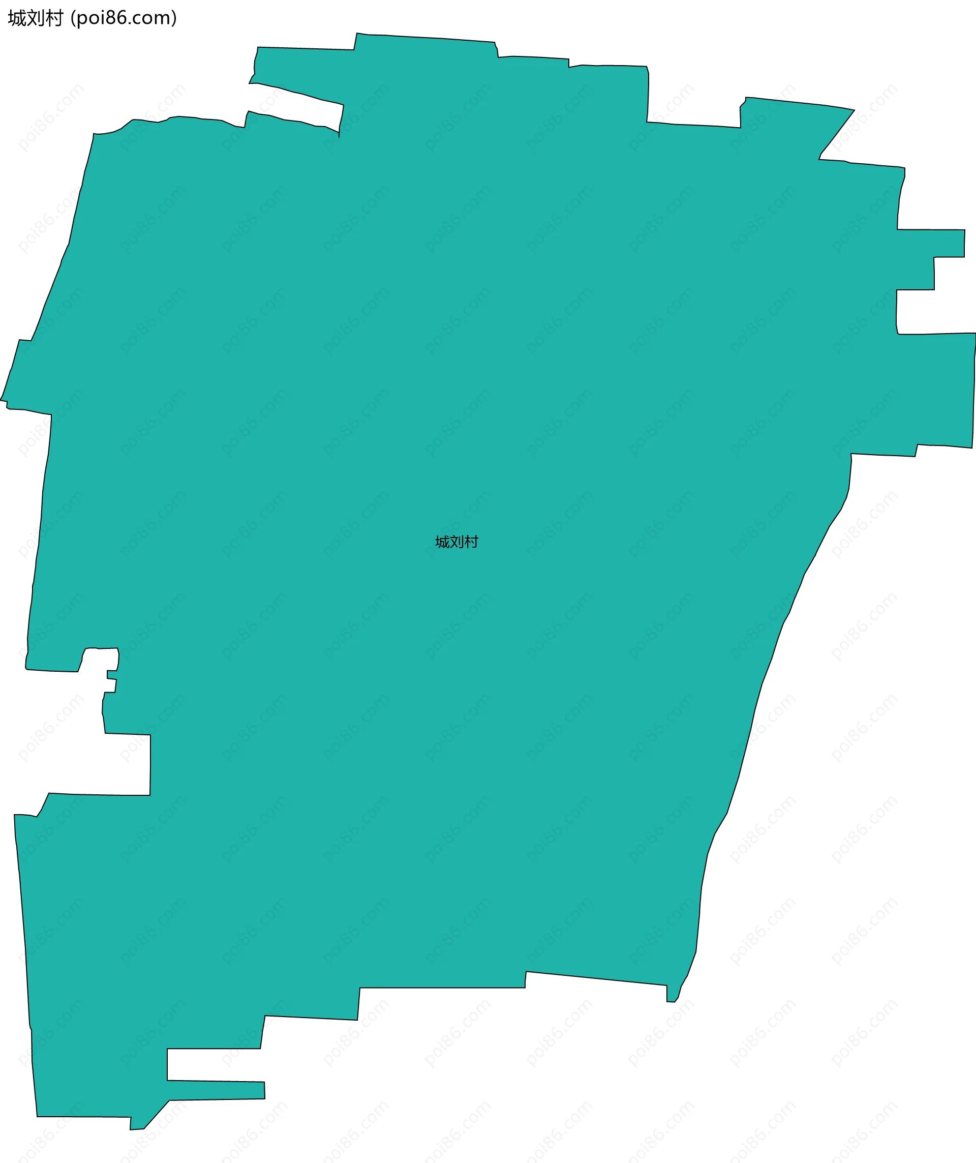 城刘村边界地图