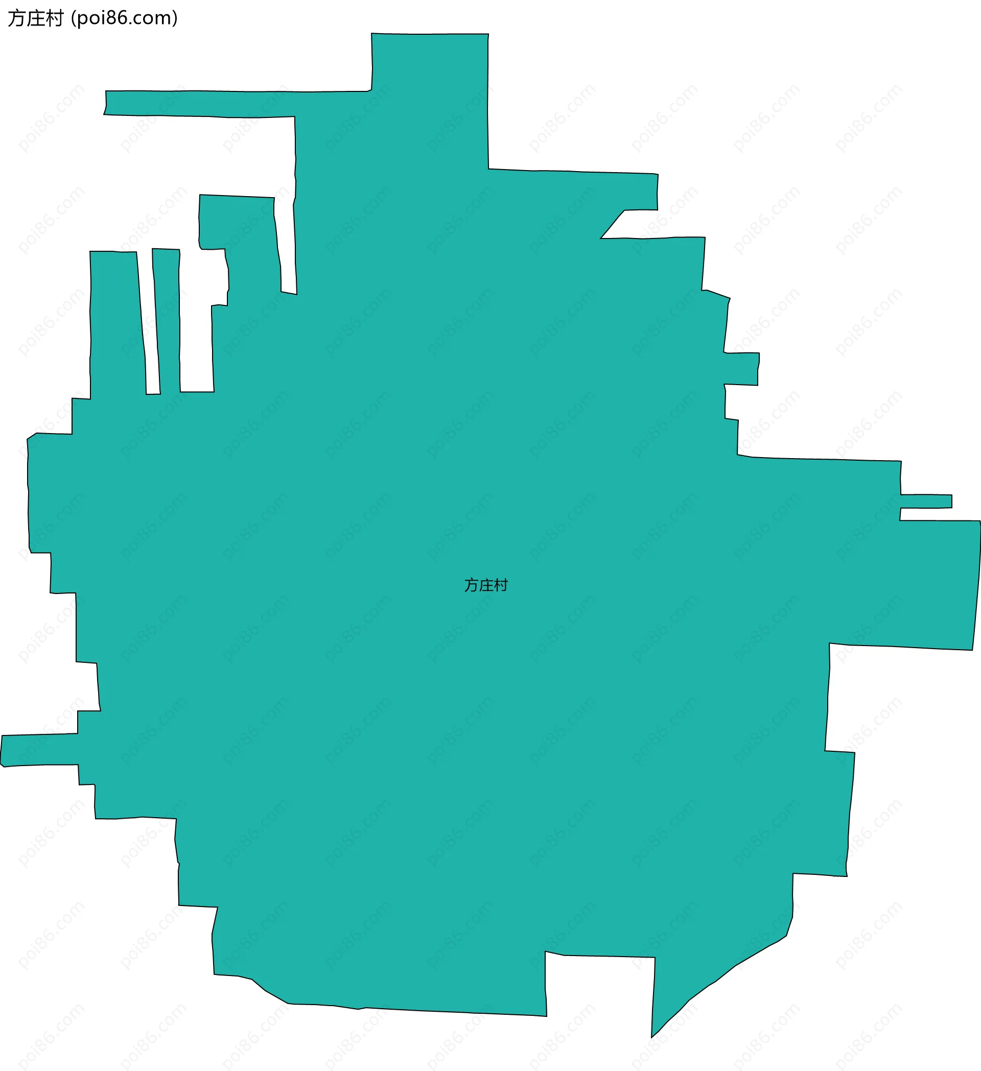 方庄村边界地图