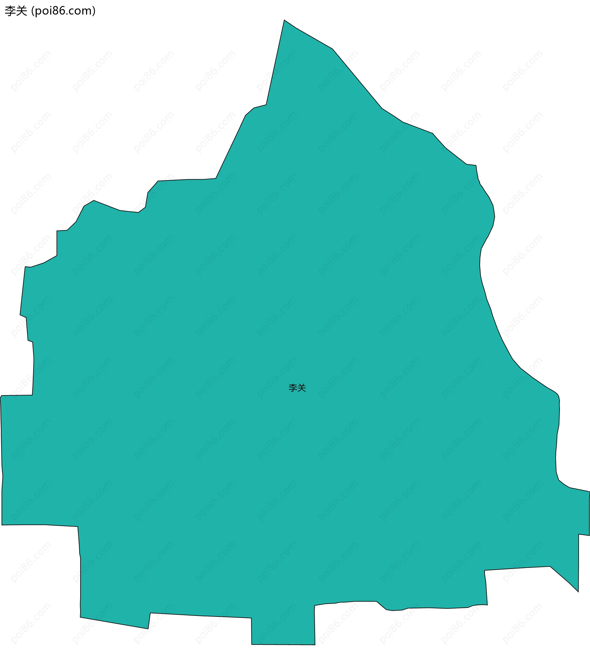 李关边界地图