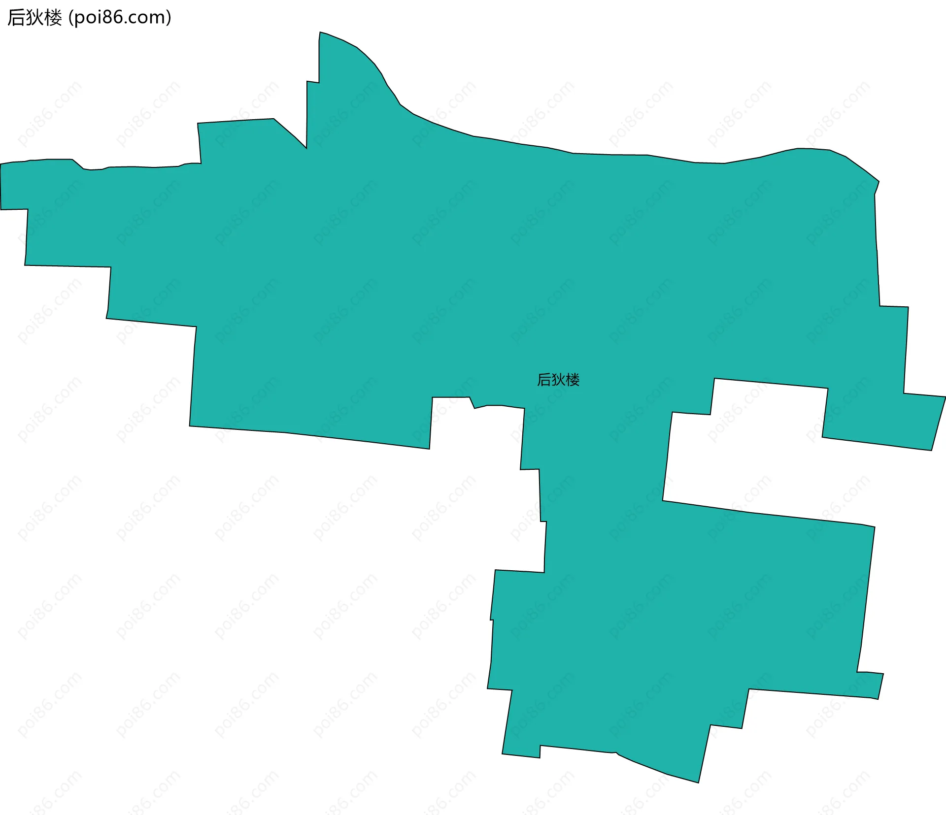 后狄楼边界地图