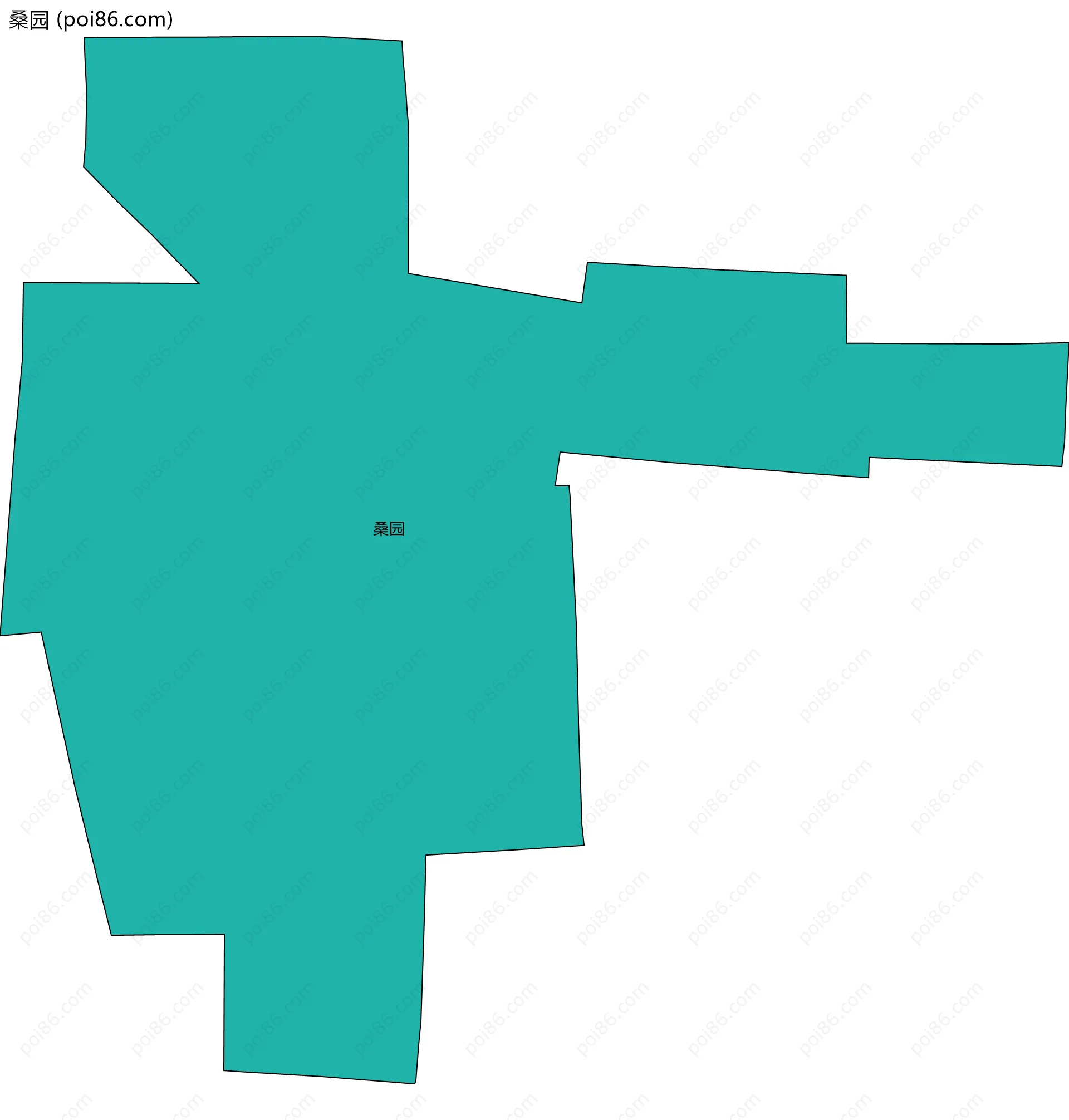 桑园边界地图