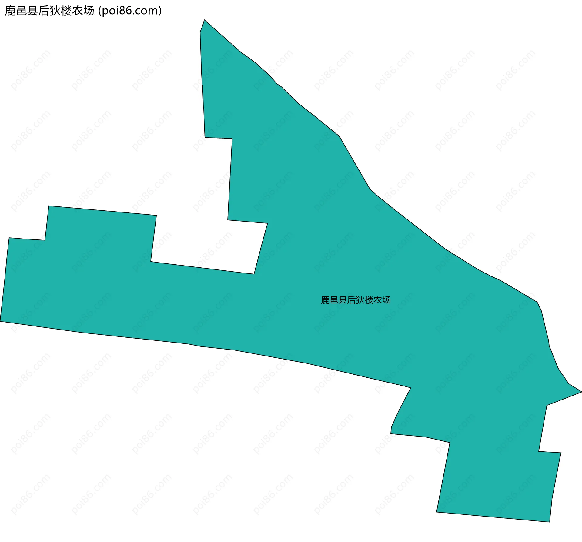 鹿邑县后狄楼农场边界地图
