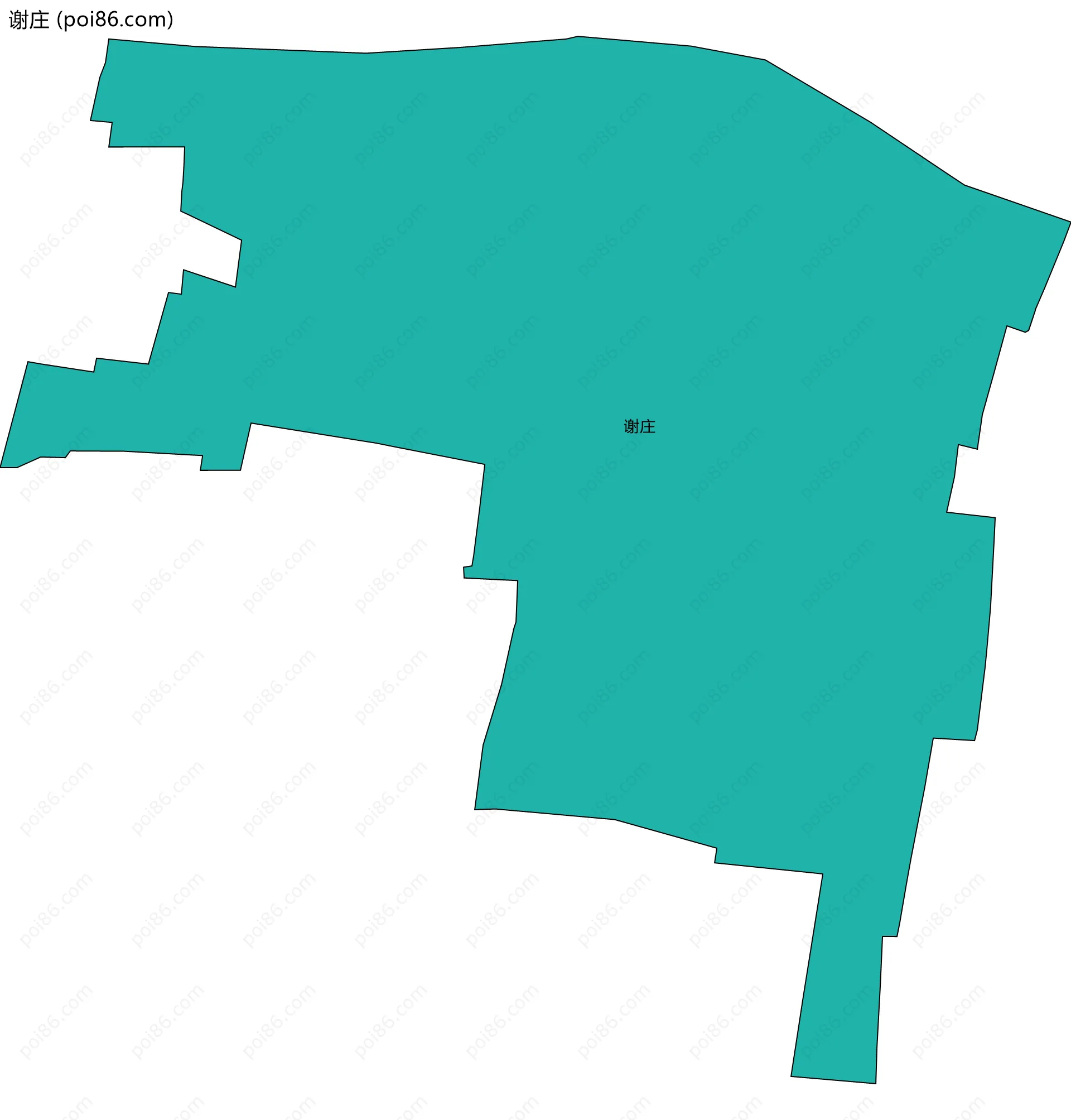谢庄边界地图