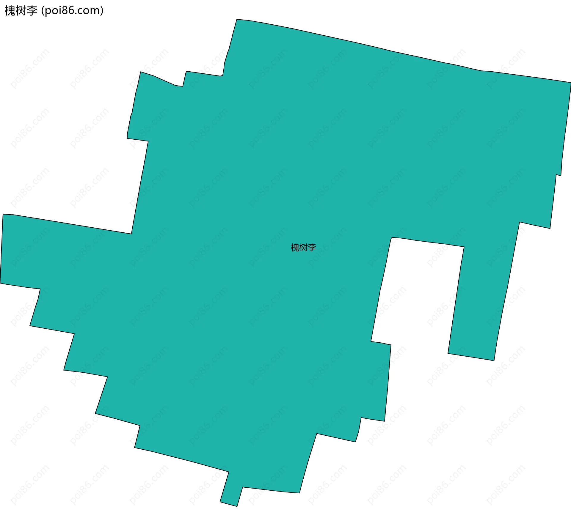 槐树李边界地图