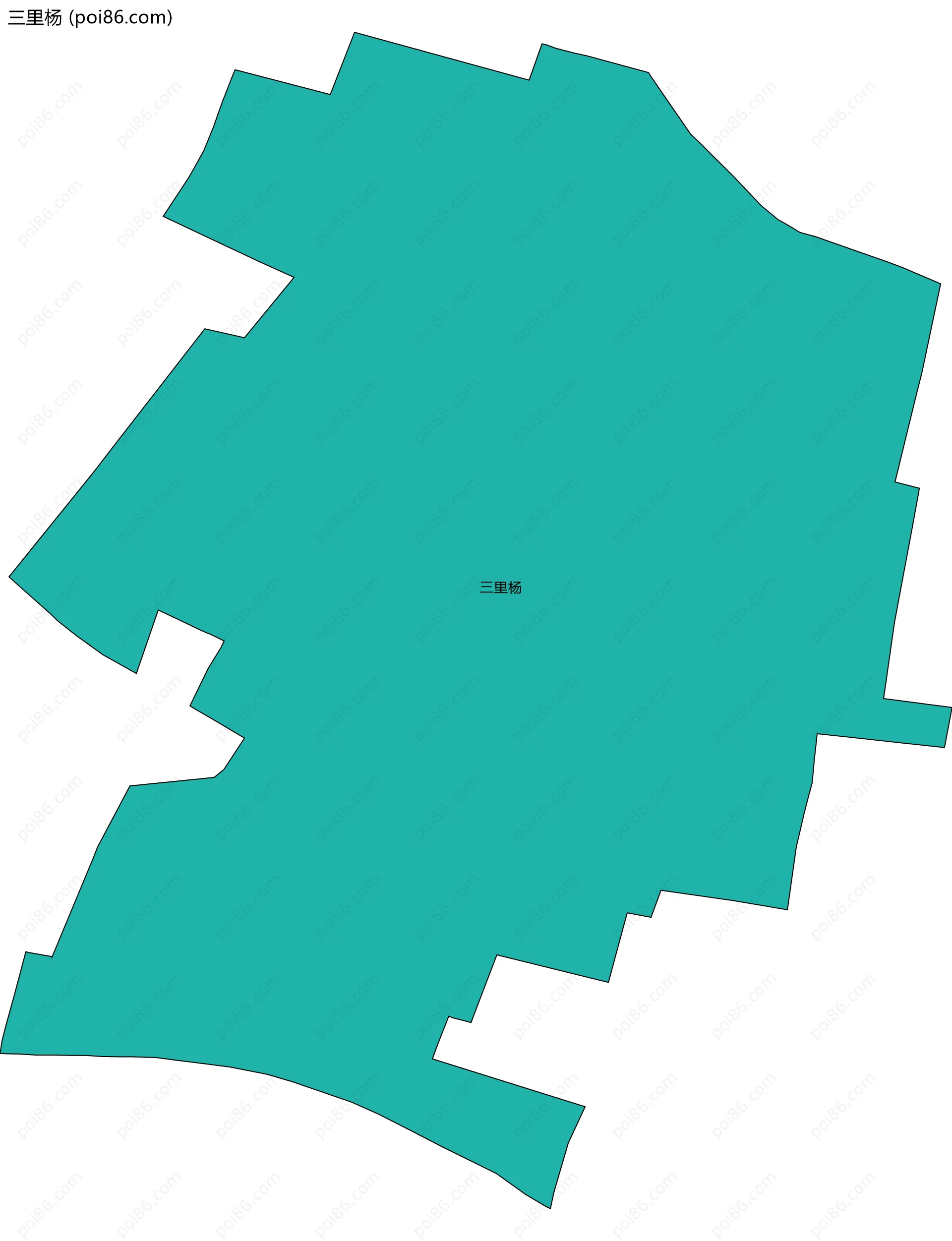 三里杨边界地图