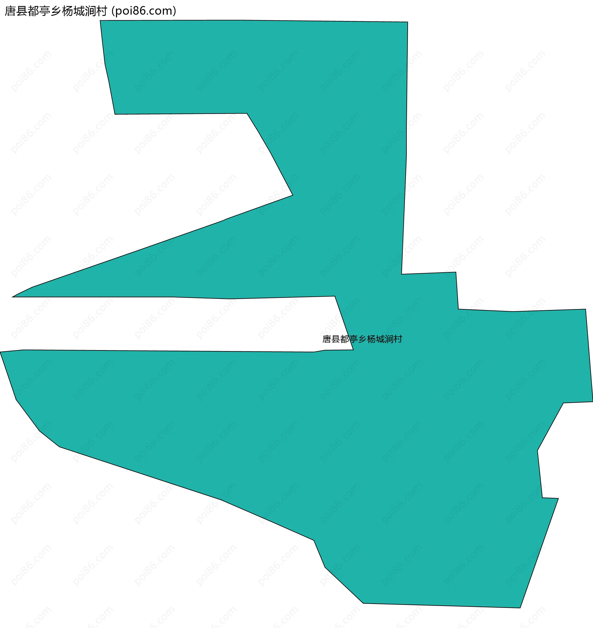 唐县都亭乡杨城涧村边界地图