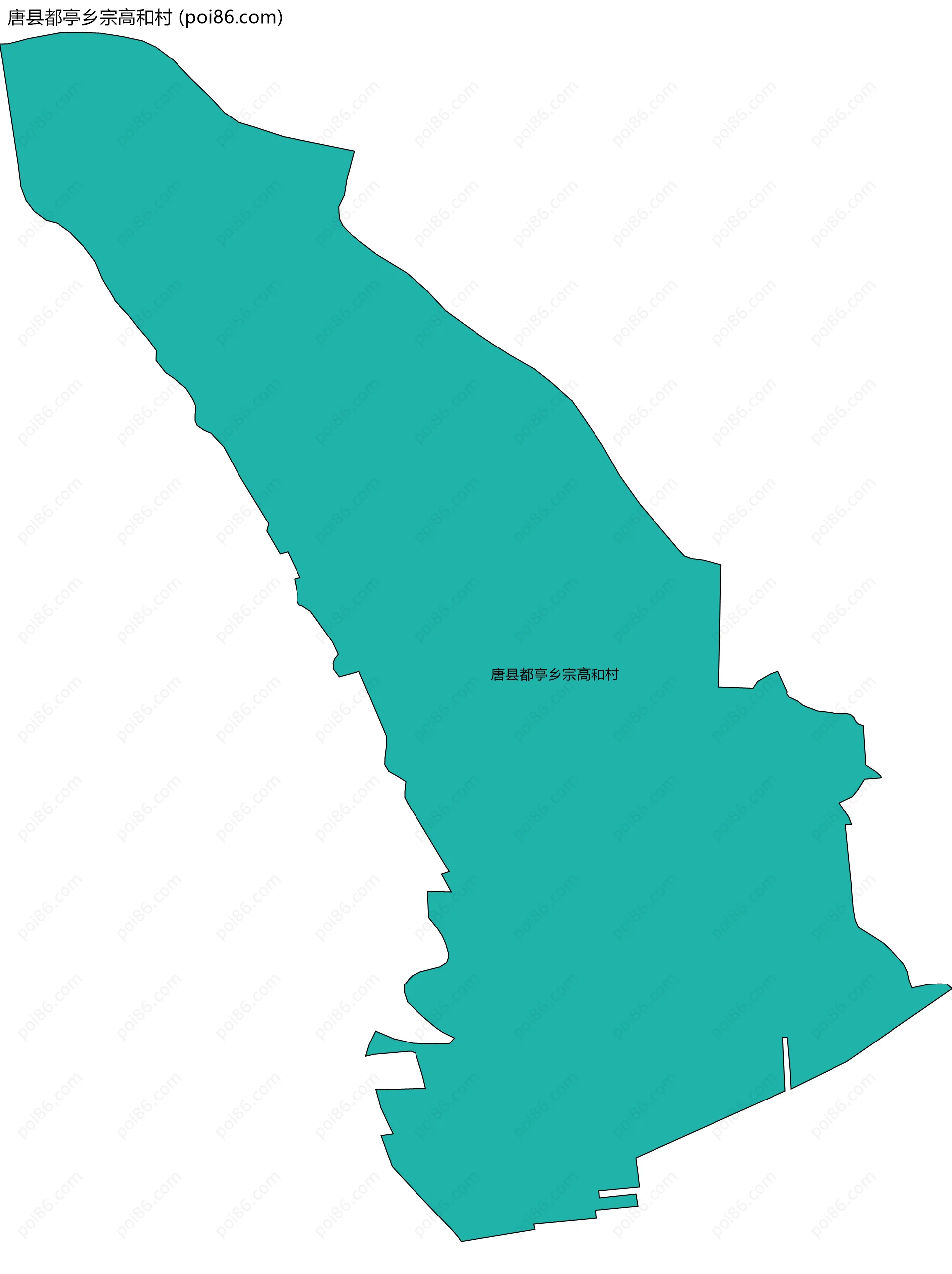 唐县都亭乡宗高和村边界地图