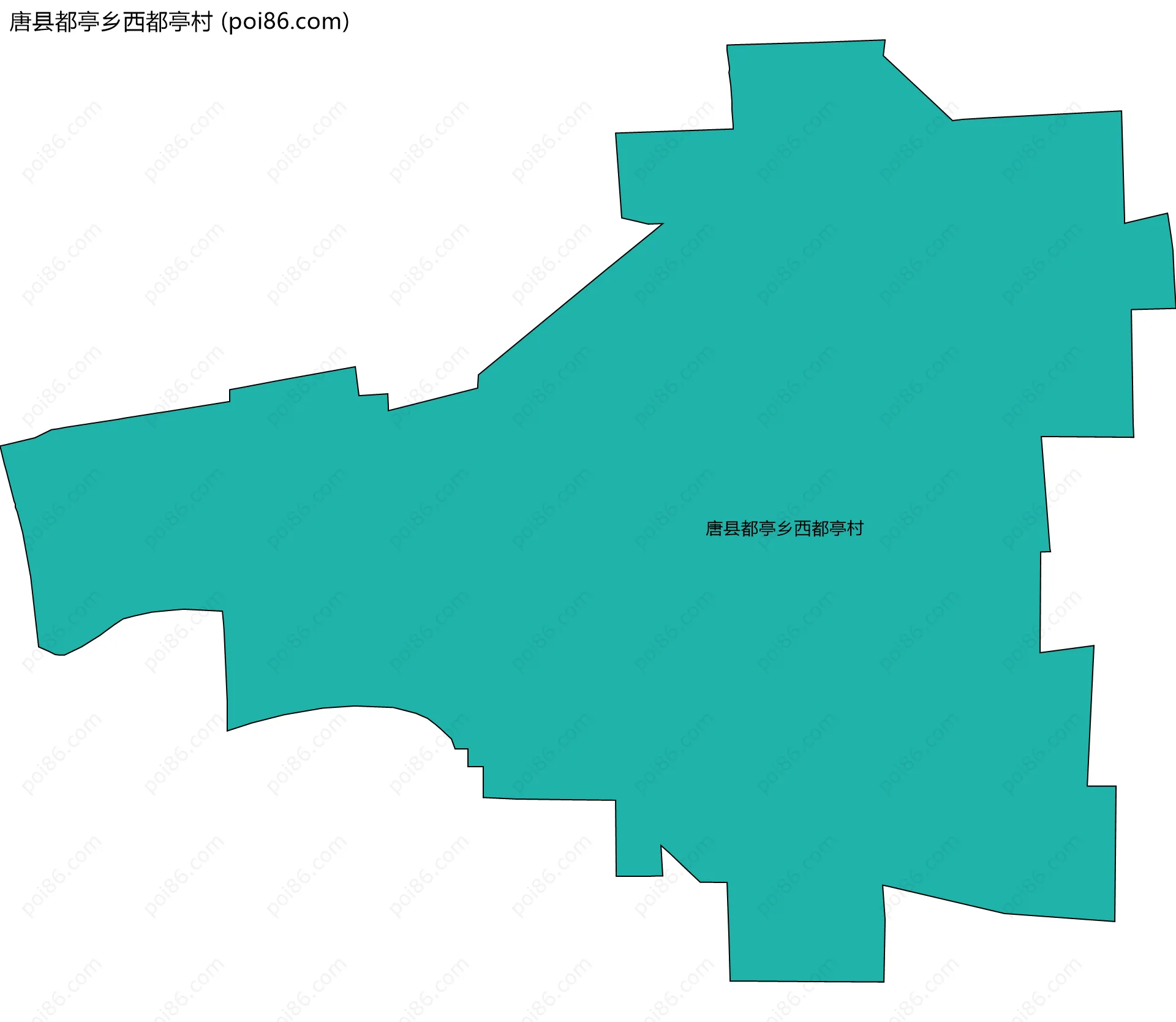 唐县都亭乡西都亭村边界地图