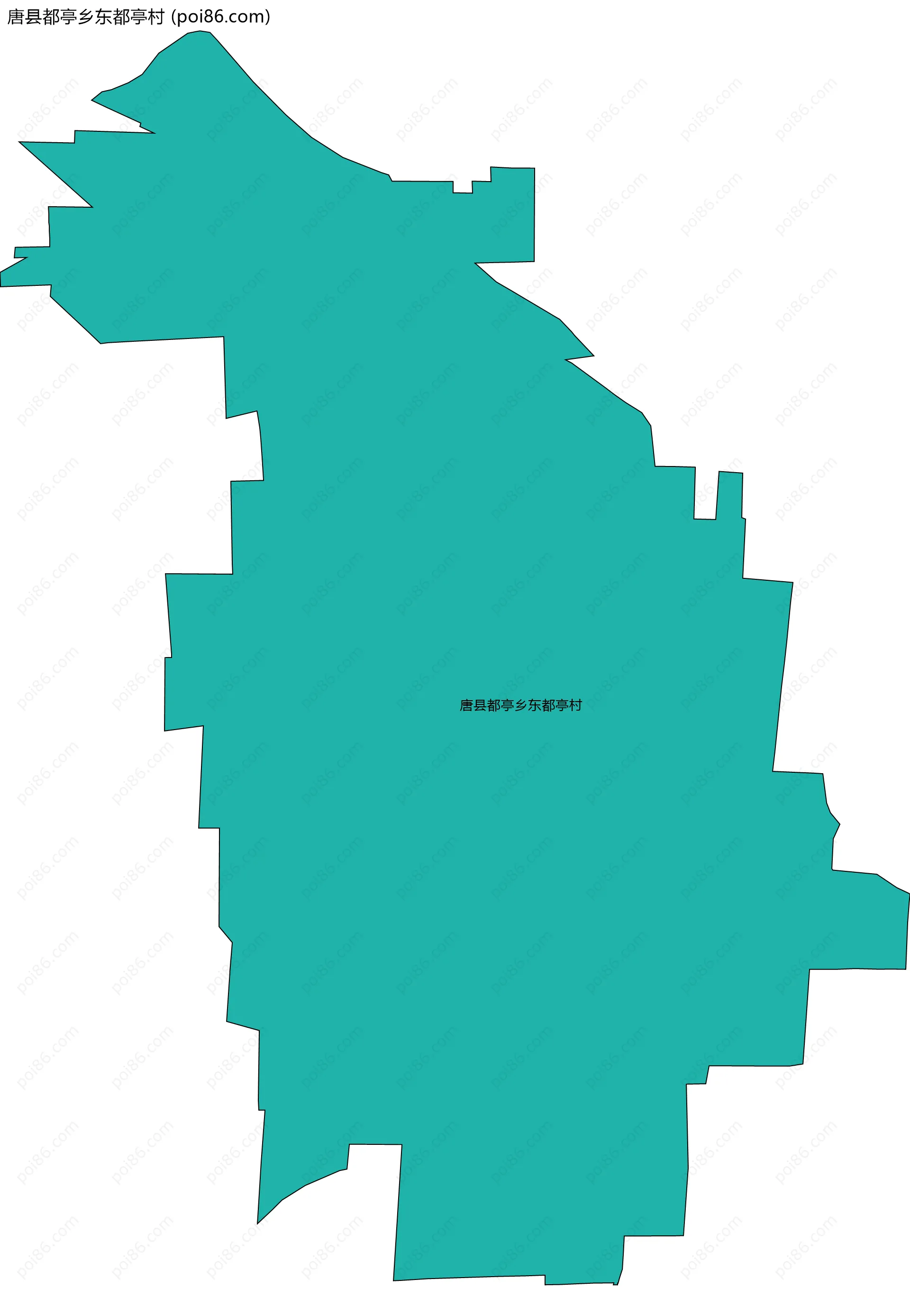 唐县都亭乡东都亭村边界地图