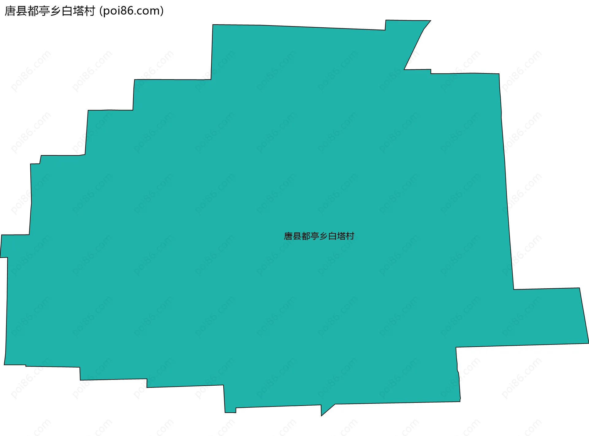 唐县都亭乡白塔村边界地图