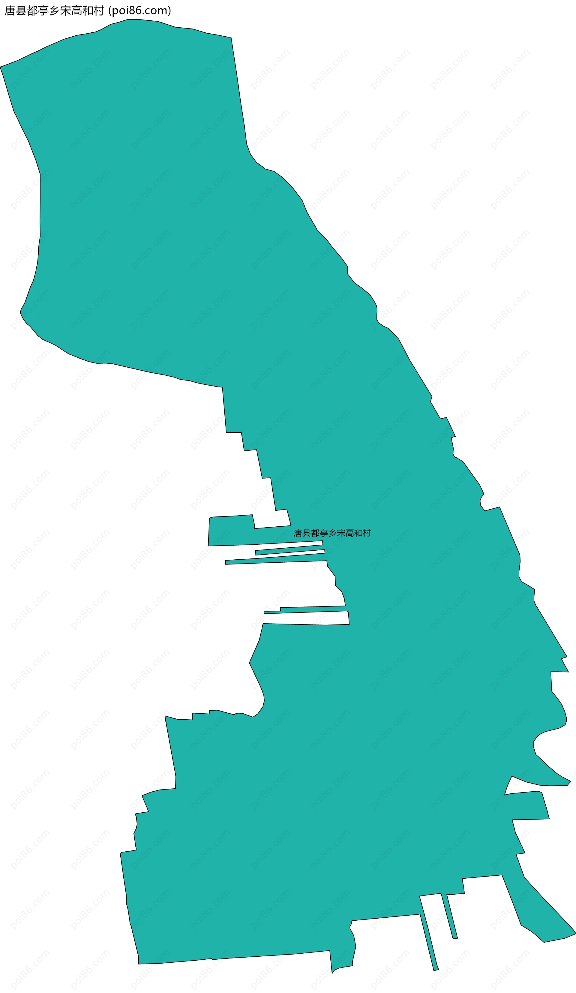 唐县都亭乡宋高和村边界地图