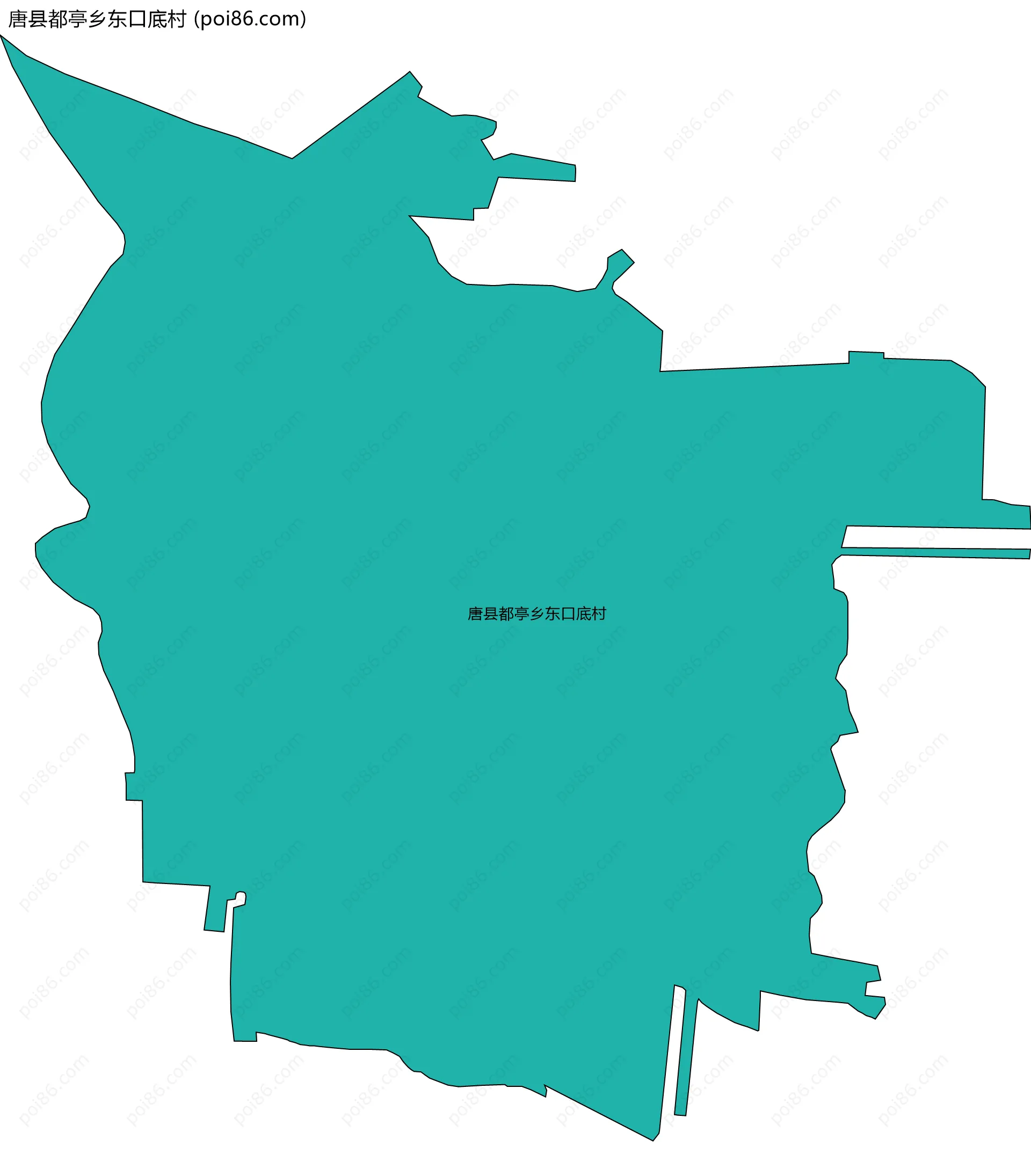 唐县都亭乡东口底村边界地图