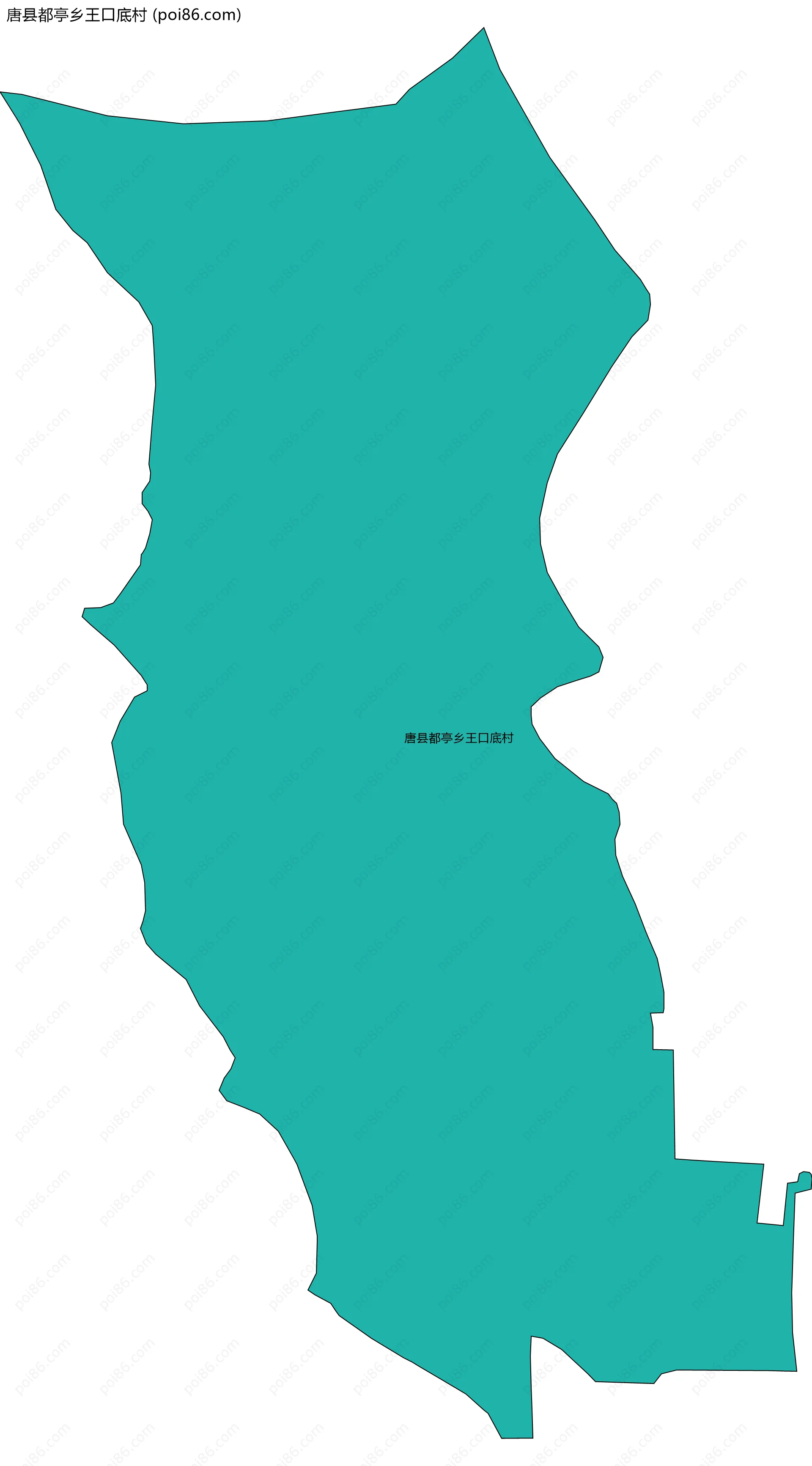唐县都亭乡王口底村边界地图