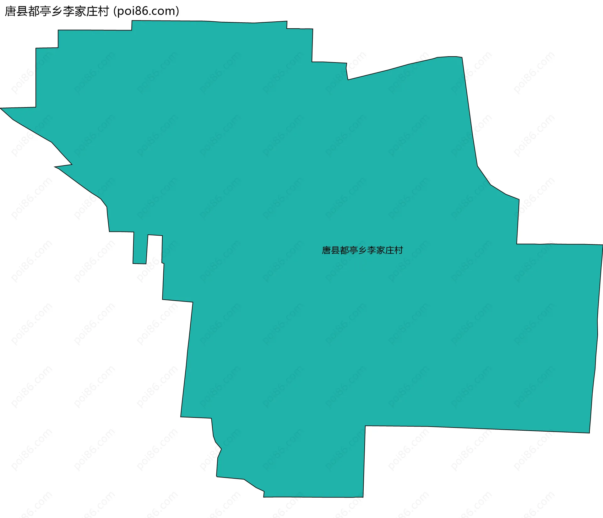 唐县都亭乡李家庄村边界地图