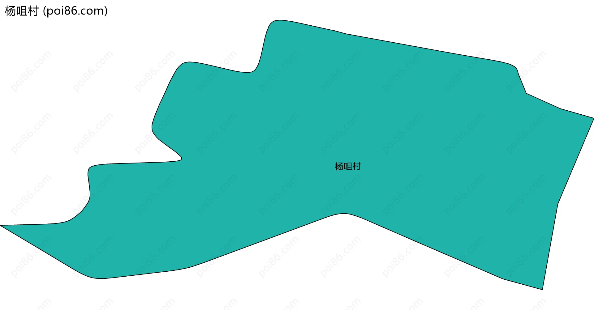 杨咀村边界地图