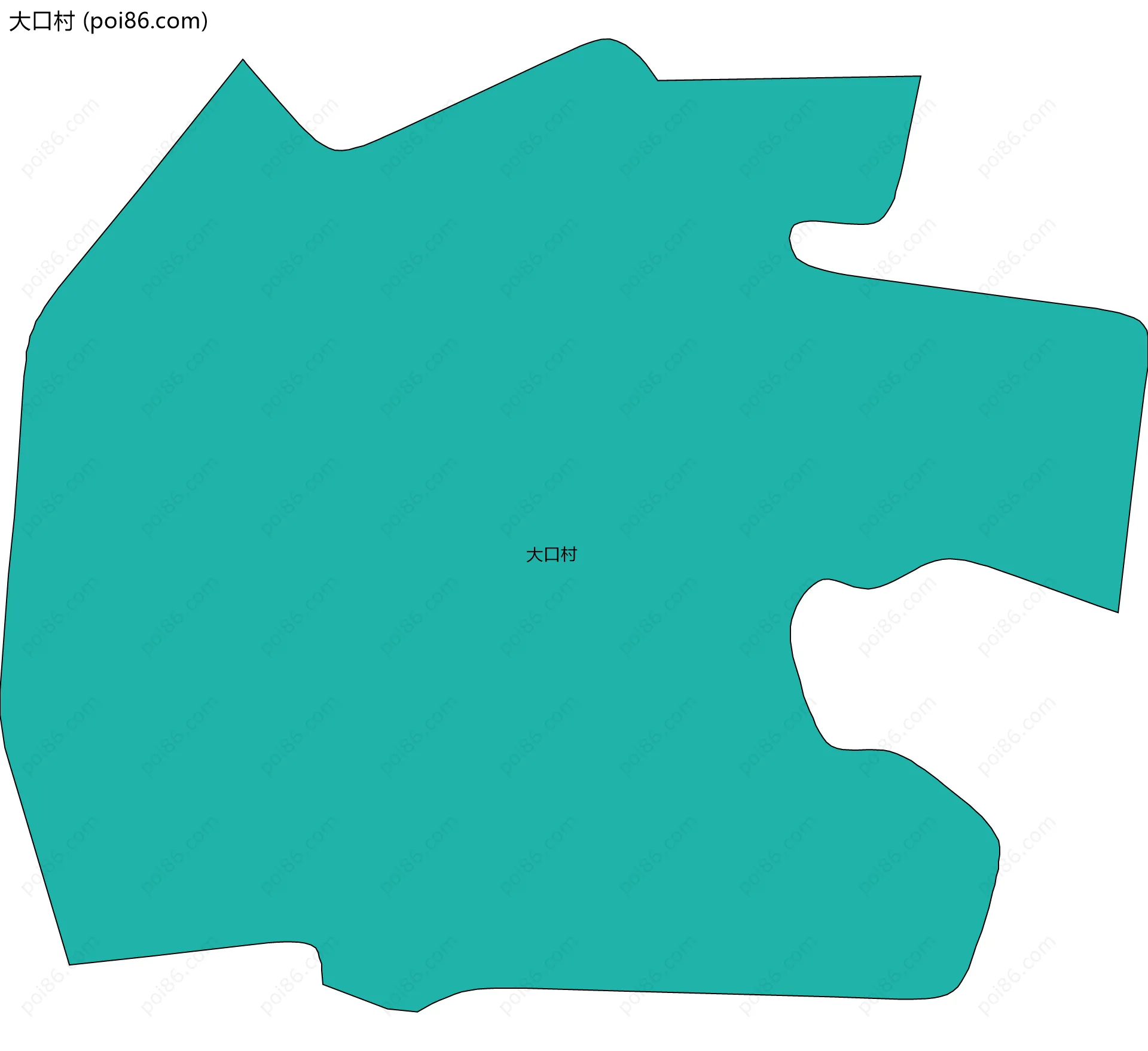 大口村边界地图