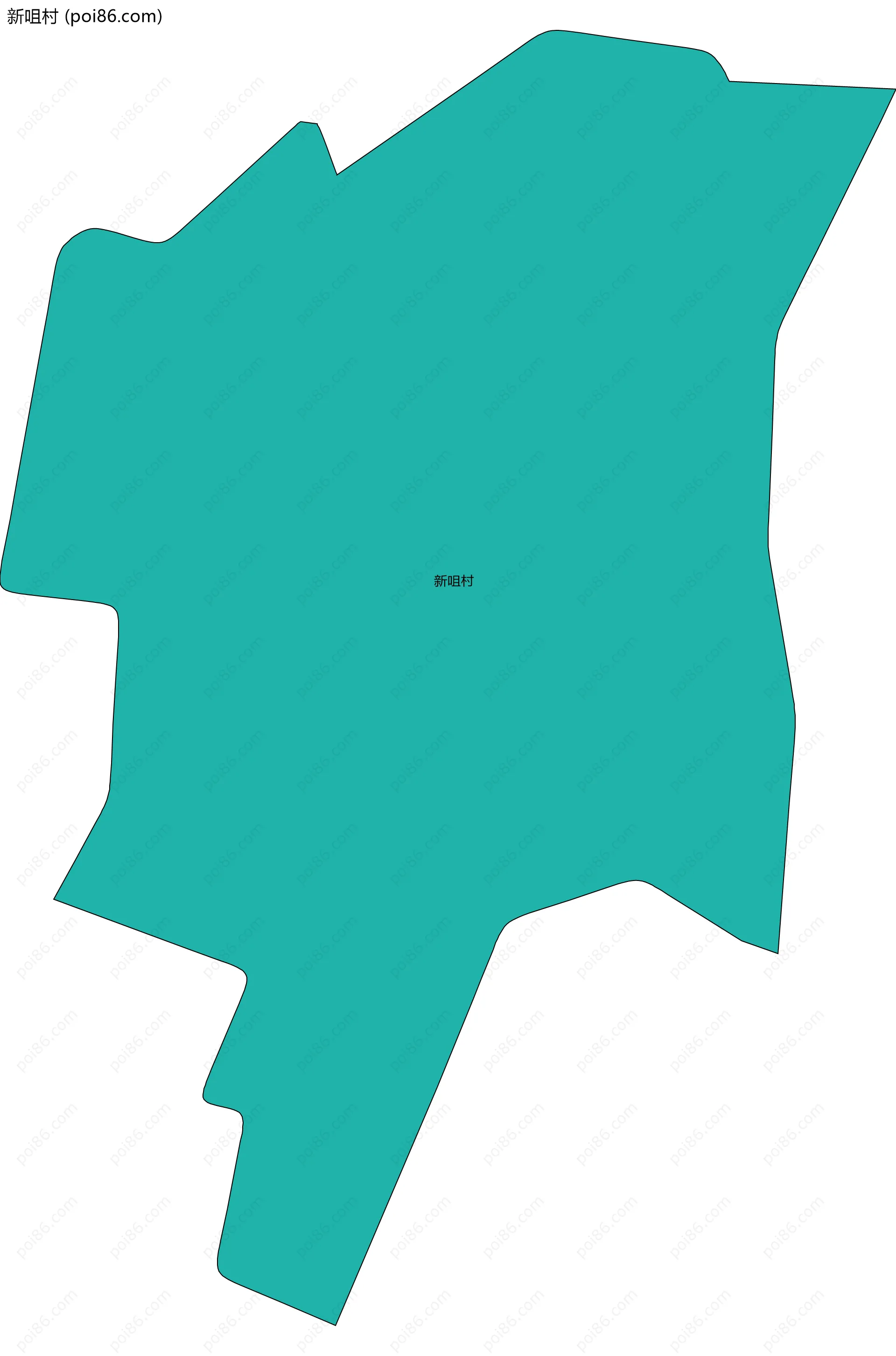 新咀村边界地图