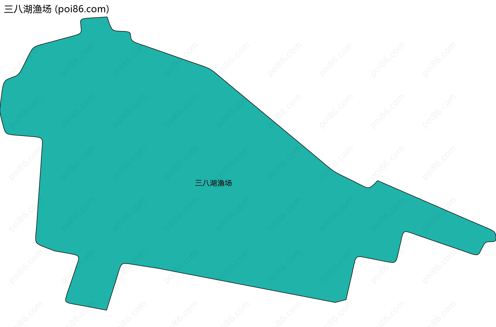 三八湖渔场边界地图