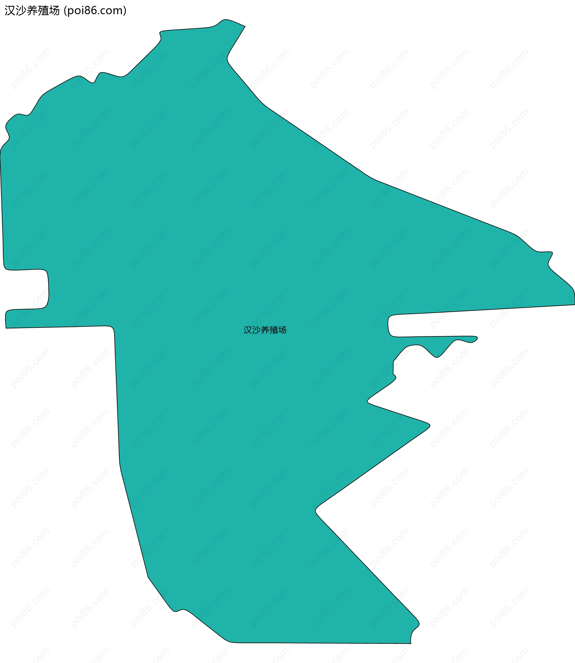 汉沙养殖场边界地图